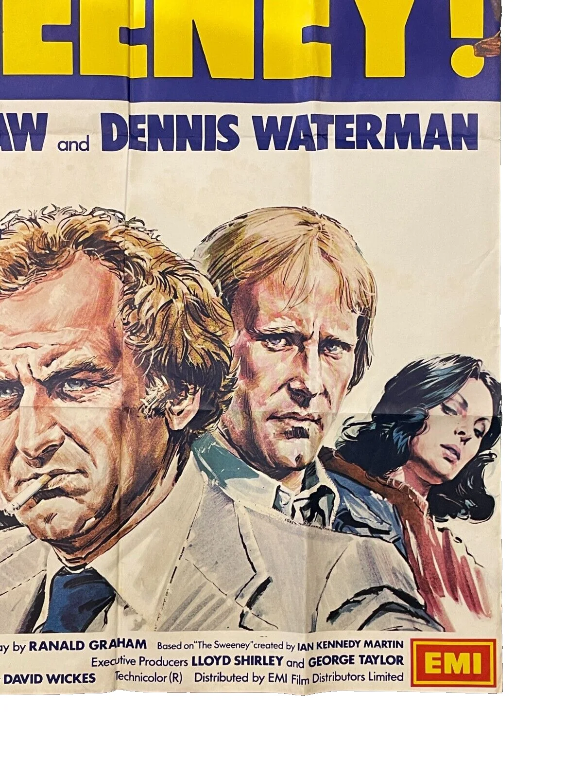 The Sweeney Film Poster, 1977 Original UK Quad Cinema Poster,, изображение 5