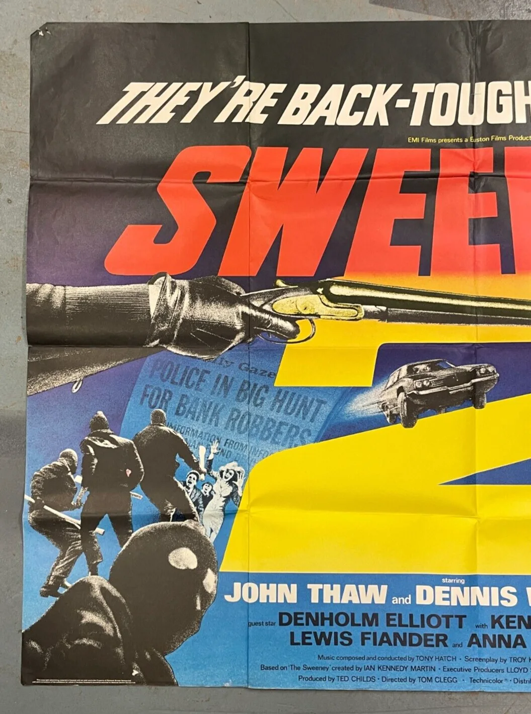 The Sweeney 2 Film Poster, 1978 Original UK Quad Cinema Poster,, изображение 2