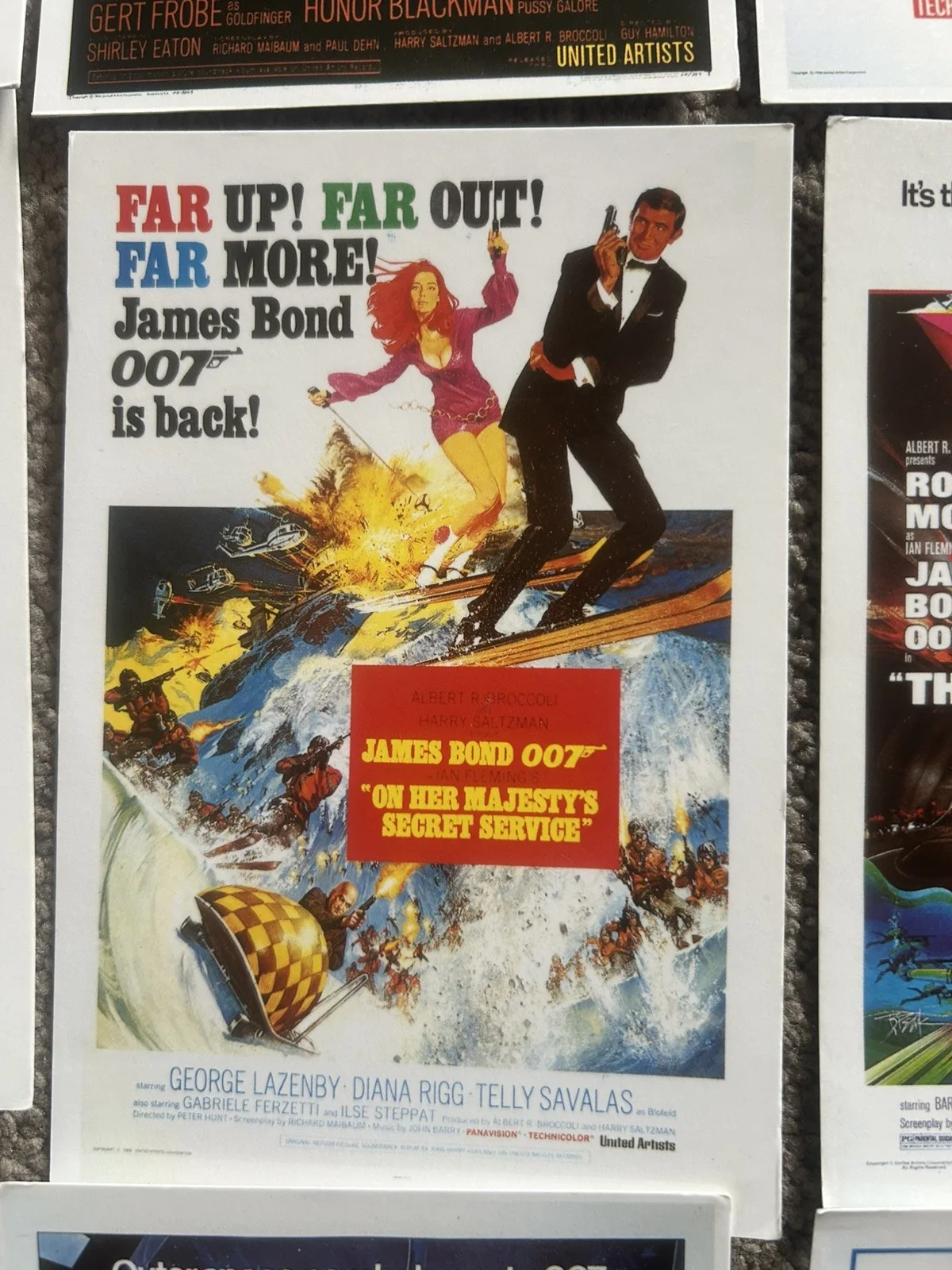 A set of 9 James Bond Movie Postcards. Complete set Series 3, image 5