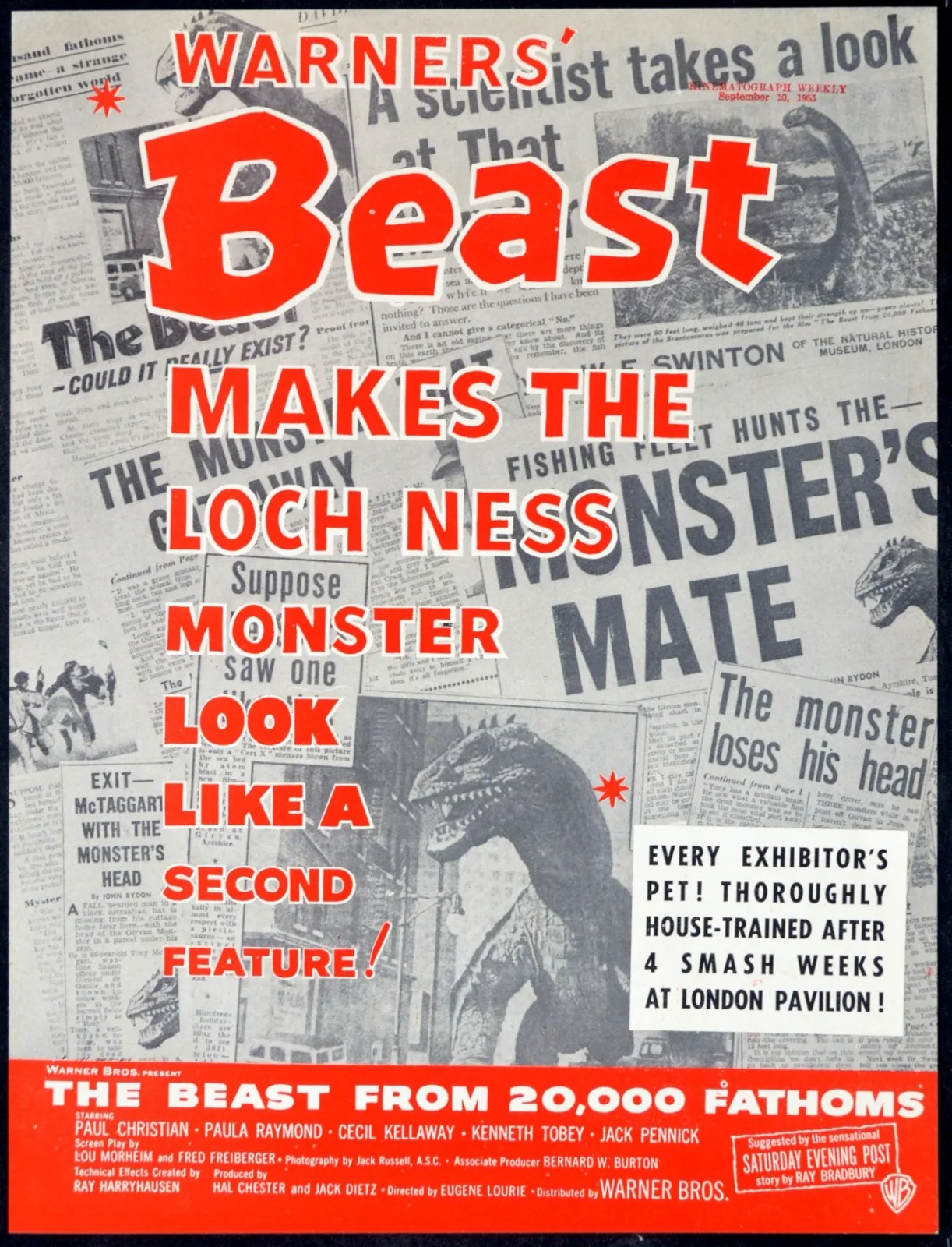 SECRET FOUR 1952 John Payne, Coleen Gray, Preston Foster TRADE ADVERT, изображение 2