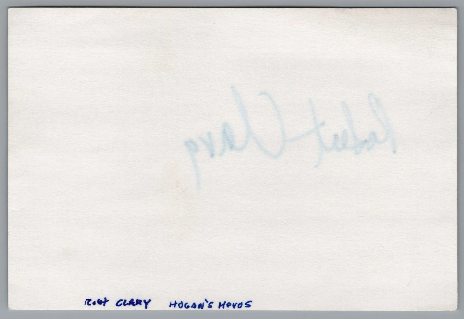 Robert Clary — Robert Clary Signed 4x6 Index Card Hogan's Heros Autographed, image 2