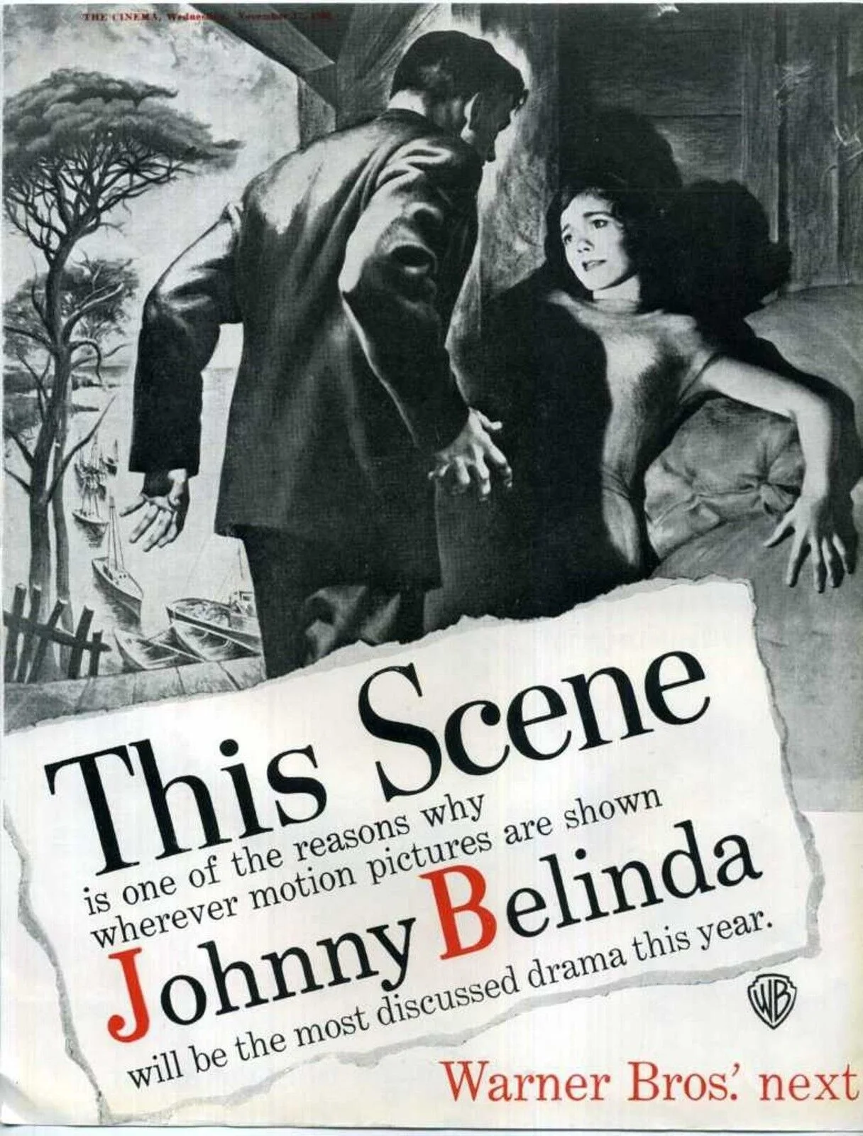 JOHNNY BELINDA 1948 Jane Wyman, Lew Ayres 5 TRADE ADVERTS, изображение 5