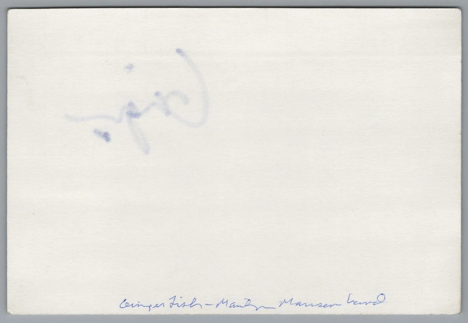 Ginger Fish — Ginger Fish Signed 4x6 Index Card Marilyn Manson Band Autographed, image 2