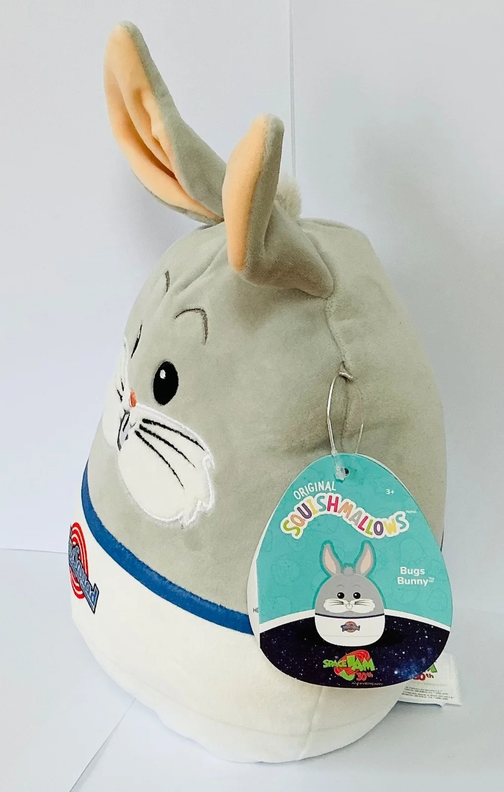BNWT RARE WB SPACE JAM 30TH ANNIVERSARY BUGS BUNNY SQUISHMALLOWS PLUSH SOFT TOY, image 2