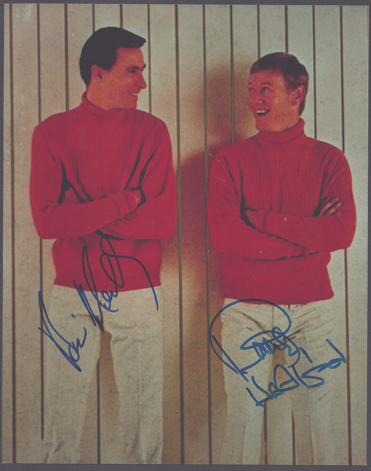 The Righteous Brothers, Bobby Hatfield, Bill Medley — THE RIGHTEOUS BROTHERS - AUTOGRAPHED SIGNED PHOTOGRAPH WITH CO-SIGNERS