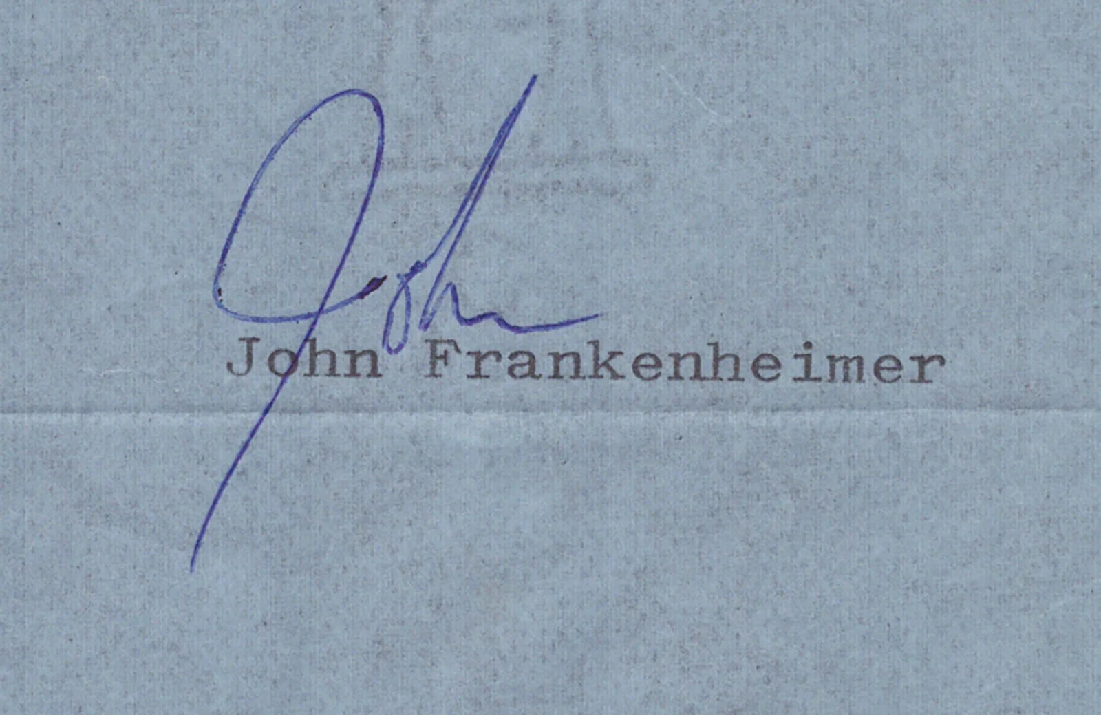 John Frankenheimer — JOHN FRANKENHEIMER - TYPED LETTER SIGNED 05/17/1971, image 2