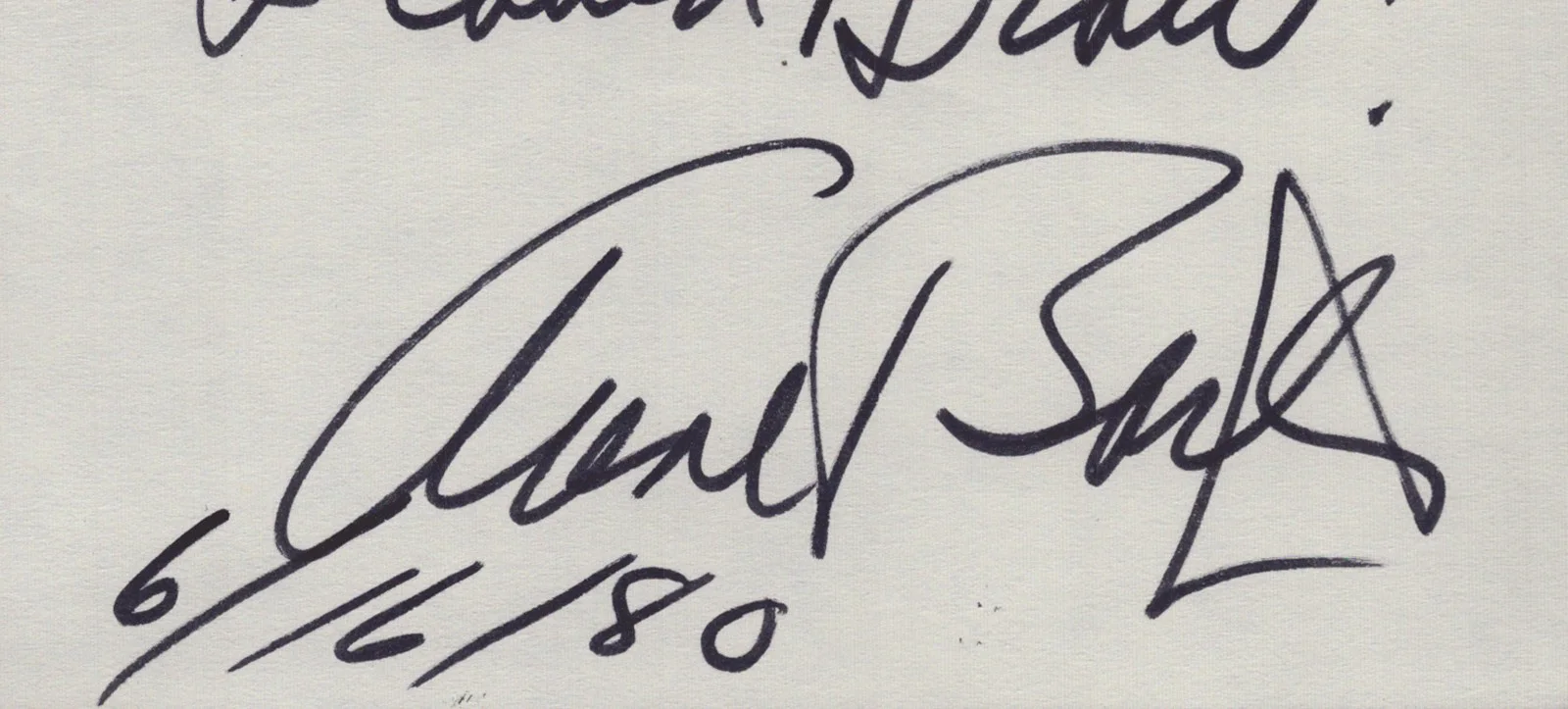 Anne Baxter — ANNE BAXTER - SELF-CARICATURE SIGNED 06/16/1980, image 2