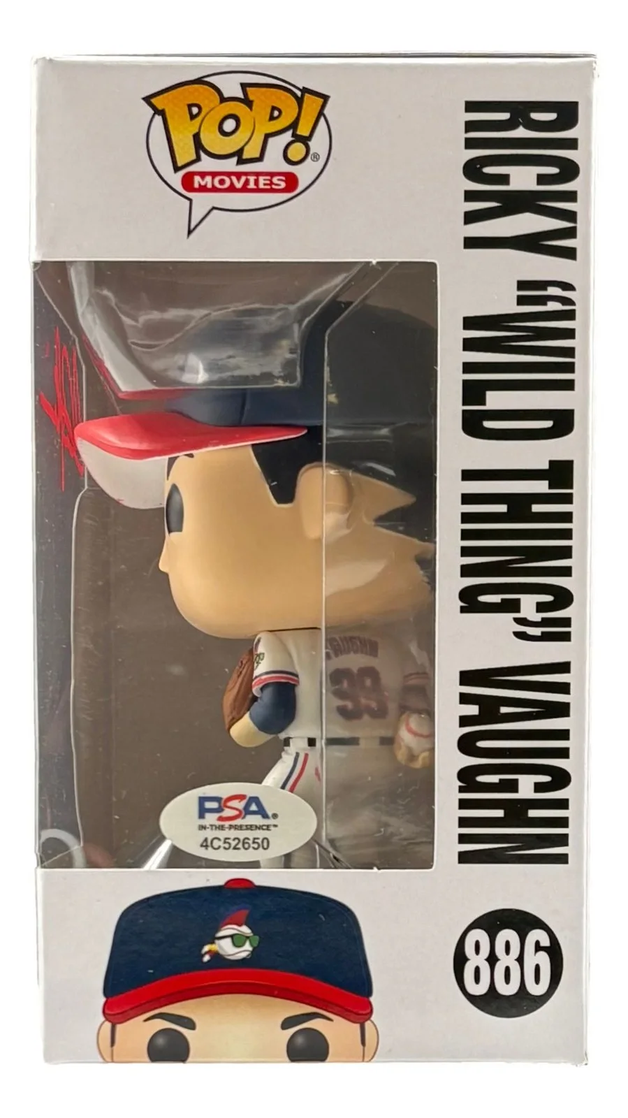 Charlie Sheen — Charlie Sheen Signed Major League Ricky Vaughn Funko Pop #886 PSA/DNA Hologram, изображение 2