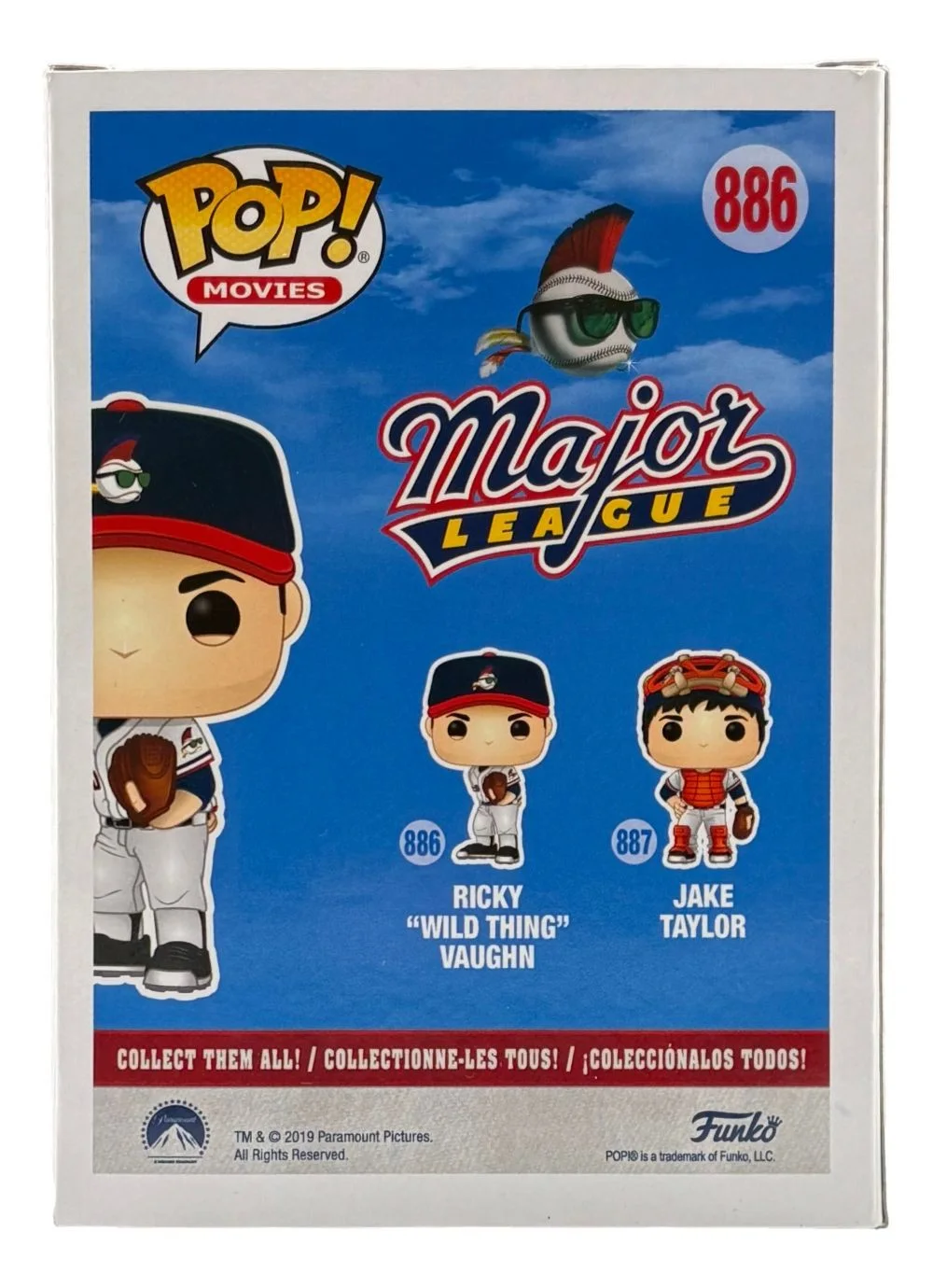 Charlie Sheen — Charlie Sheen Signed Major League Ricky Vaughn Funko Pop #886 PSA/DNA Hologram, изображение 3