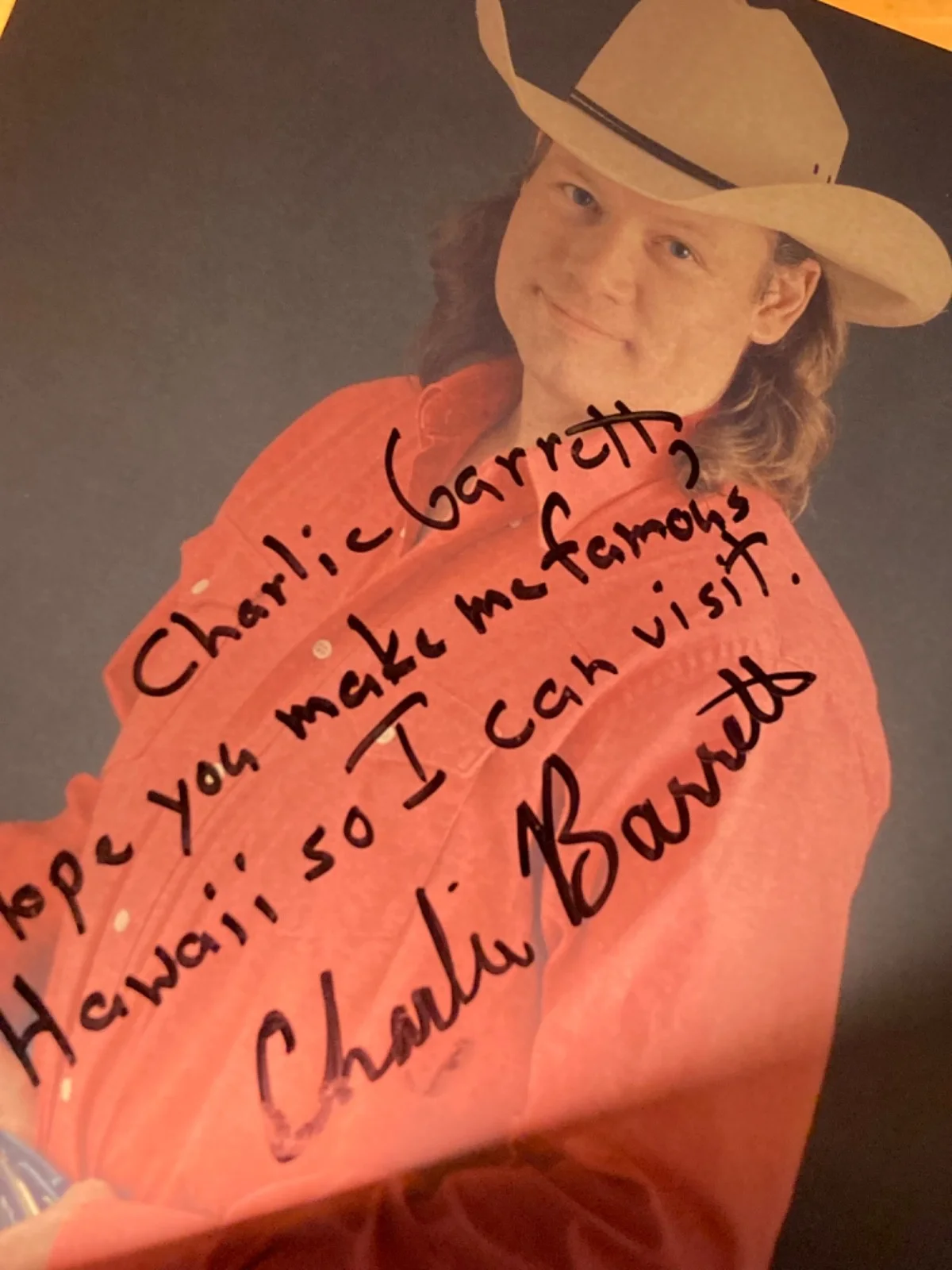 Hand SIGNED Charlie Barrett 8x10 Agency Press Photo - Country/Folk, изображение 4
