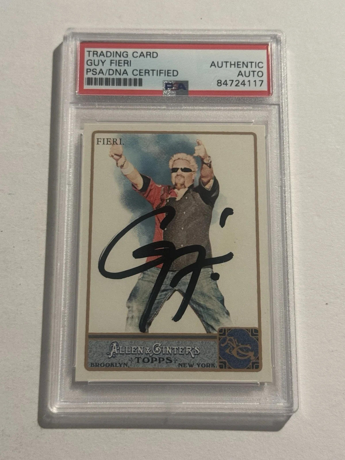 Guy Fieri — 2011 Topps Allen & Ginter Guy Fieri Signed Auto Trading Card #209 PSA/DNA