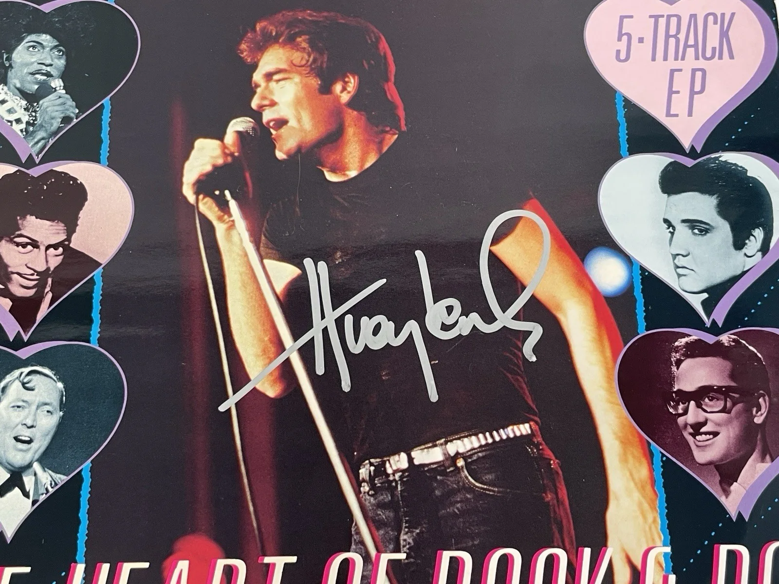 Huey Lewis and the News Autographed Power of Love 12” Vinyl UK Import Record, изображение 2
