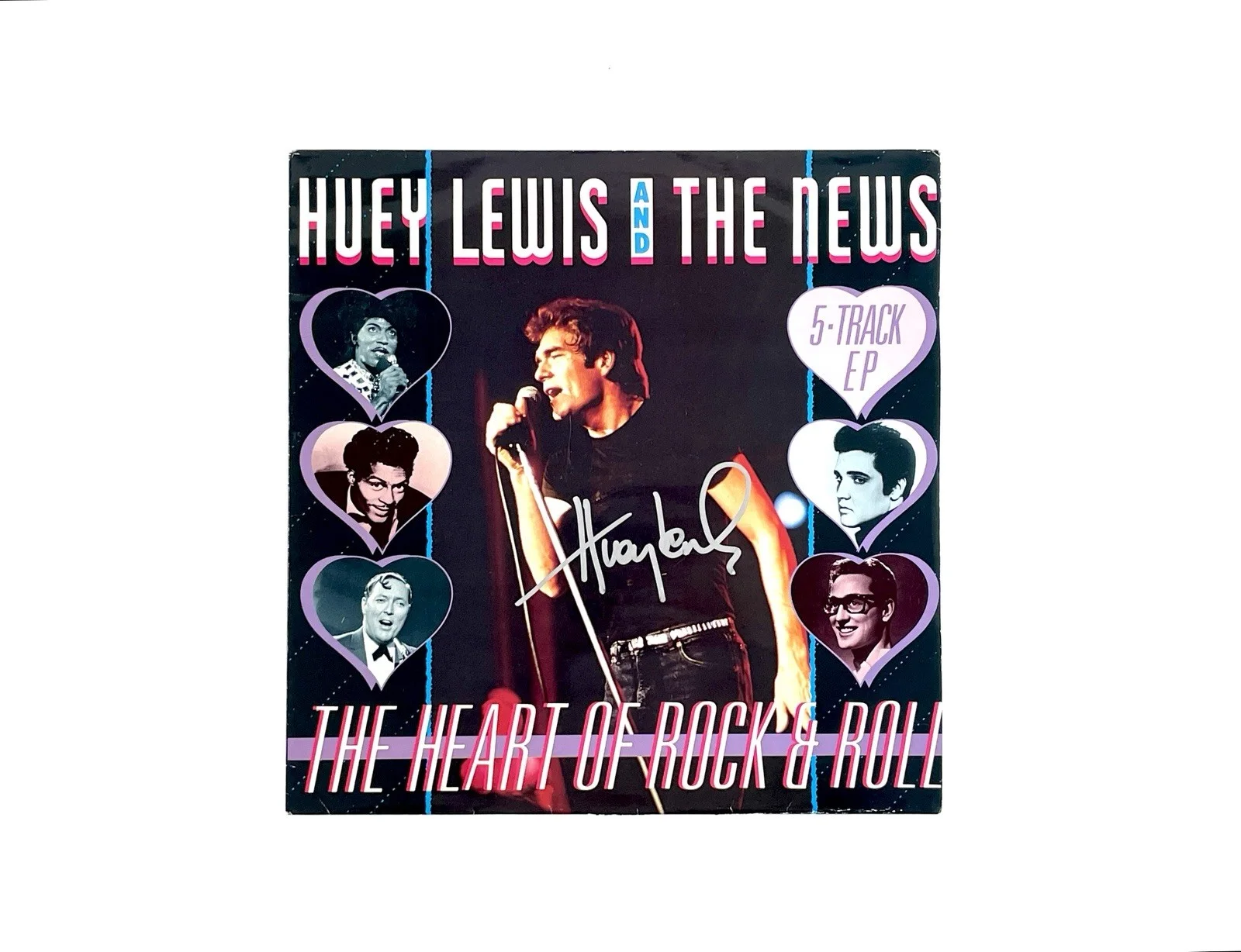Huey Lewis and the News Autographed Power of Love 12” Vinyl UK Import Record, изображение 4