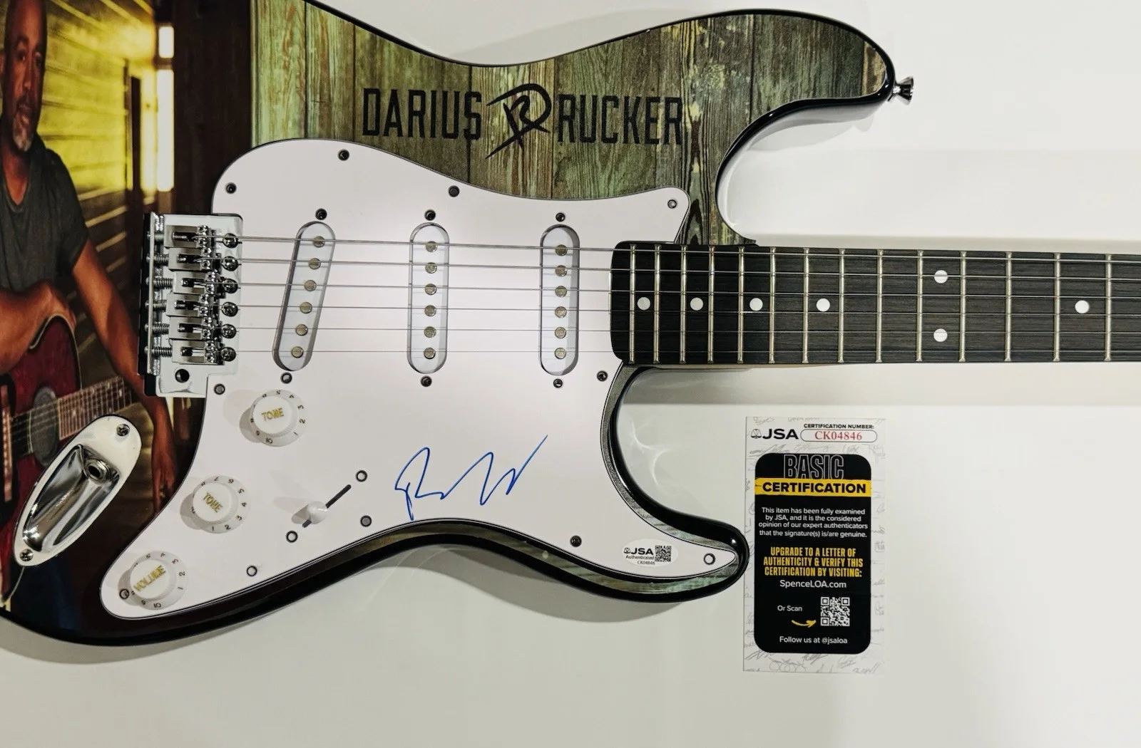 DARIUS RUCKER SIGNED CUSTOM ELECTRIC GUITAR COUNTRY LEGEND JSA COA, image 2