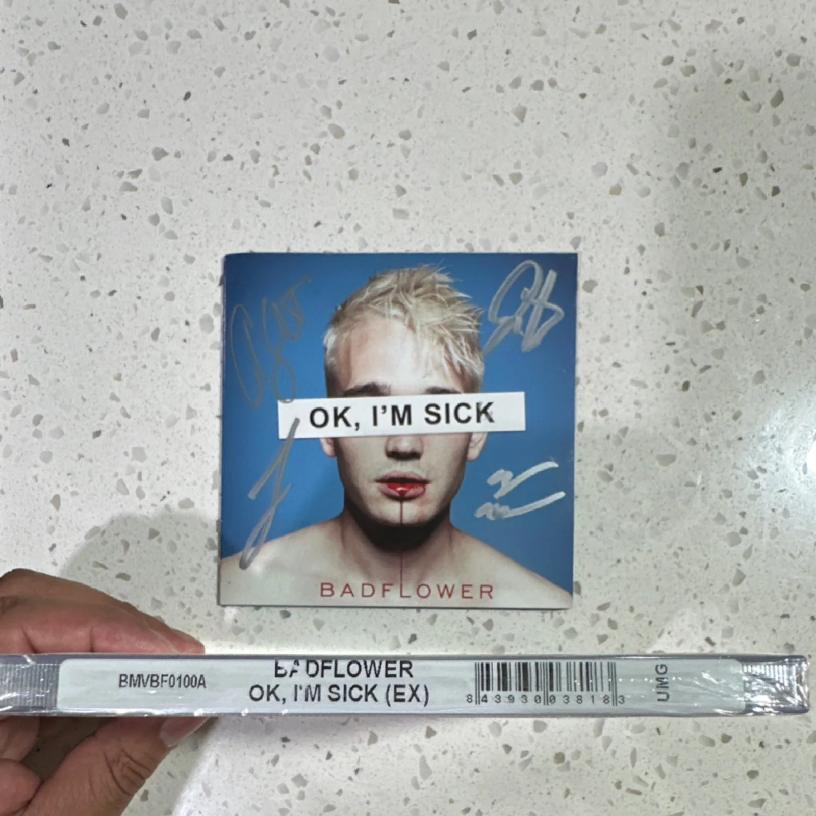 Signed Badflower OK I’m Sick Album Cover + CD Autographed Band Rock Rare, image 3