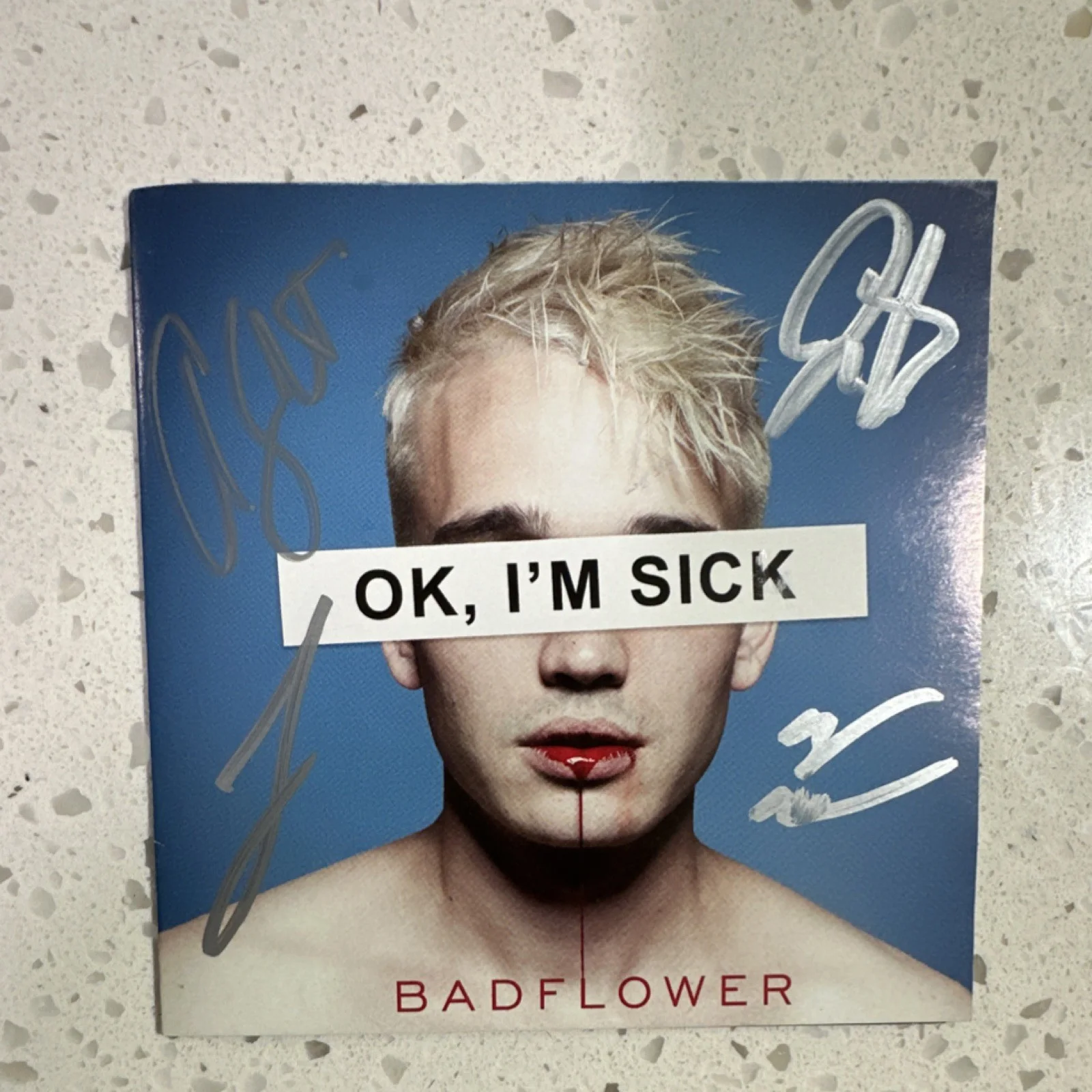 Signed Badflower OK I’m Sick Album Cover + CD Autographed Band Rock Rare, image 4