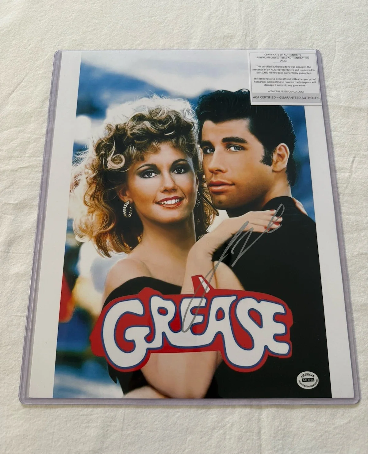 John Joseph Travolta — John Joseph Travolta ‘Grease’ Rare Signed Autographed 14x11 Photo ACA COA, image 4