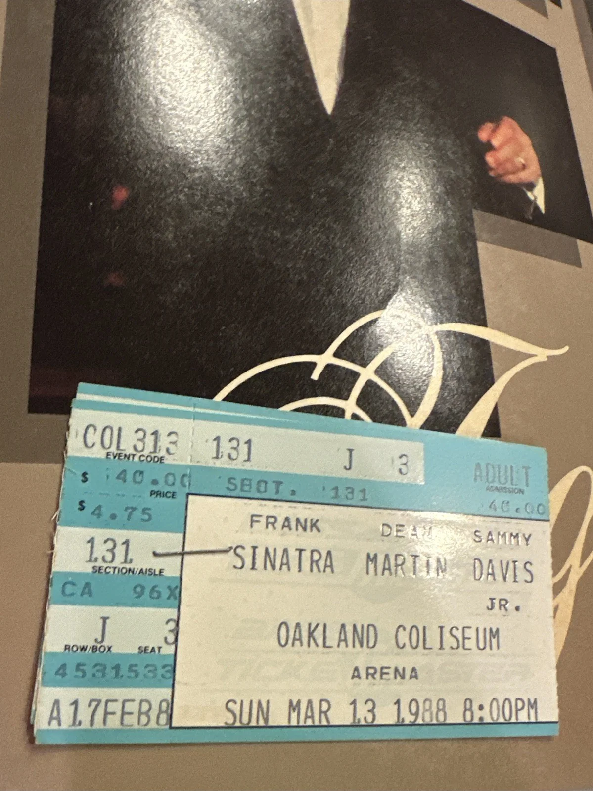 1988 RAT PACK Frank Sinatra Dean Martin Sammy Davis Concert Show Program Guide, image 3