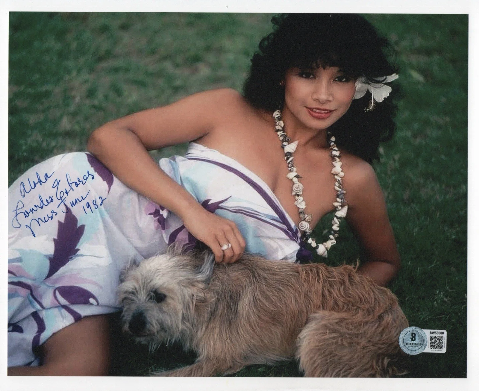 Lourdes Ann Estores — Lourdes Estores autographed signed 8x10 photo Beckett BAS COA Sexy Hot Playboy
