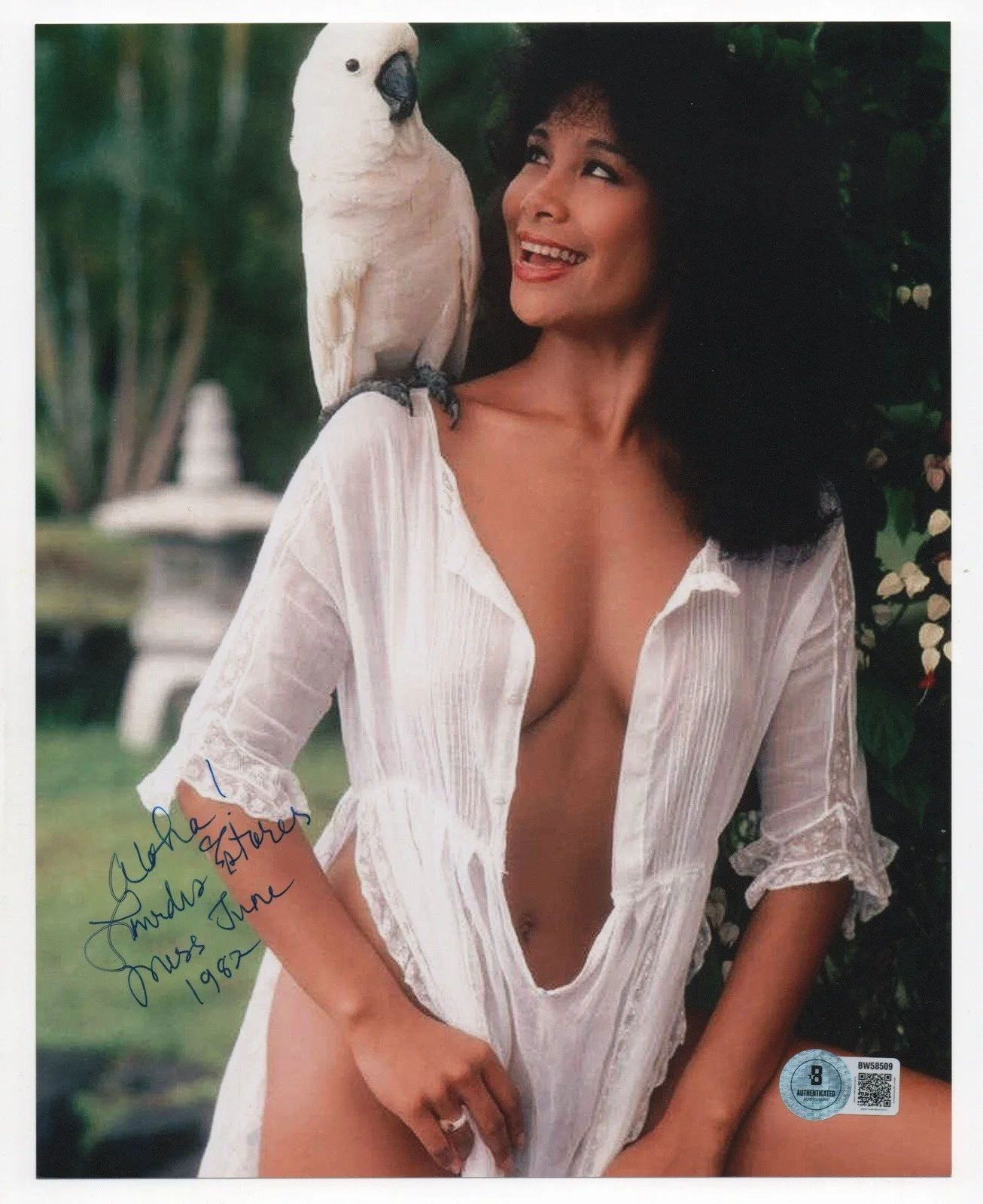 Lourdes Ann Estores — Lourdes Estores autographed signed 8x10 photo Beckett BAS COA Sexy Hot Playboy