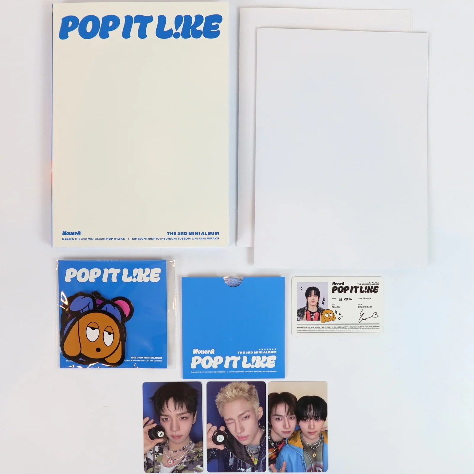 NouerA - Pop It Like [Pop Ver.] Signed Autographed 3rd Mini Album CD Promo 2026, изображение 2