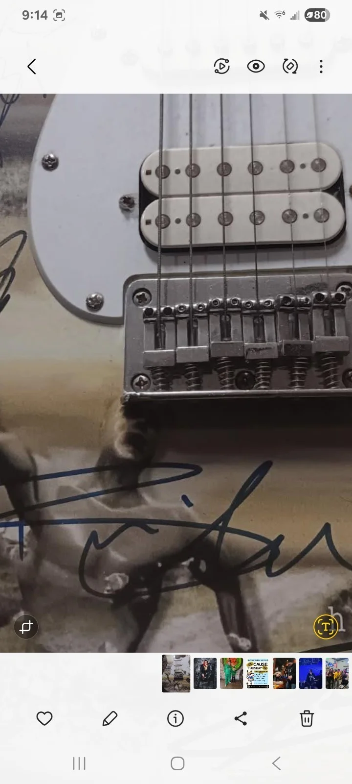 Creed Autographed Guitar, image 2