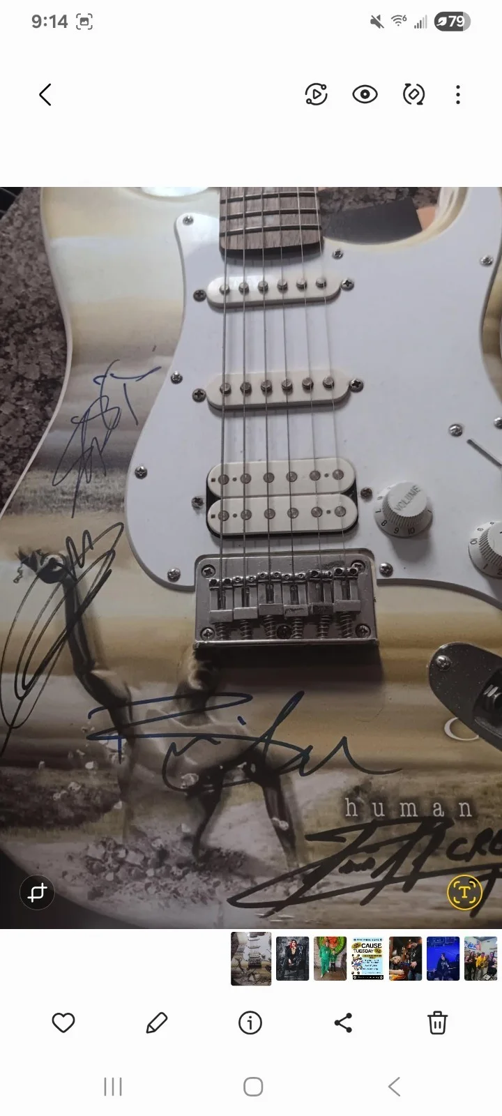 Creed Autographed Guitar, image 3