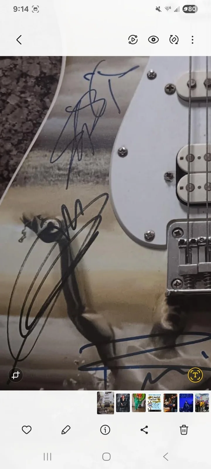 Creed Autographed Guitar, image 4
