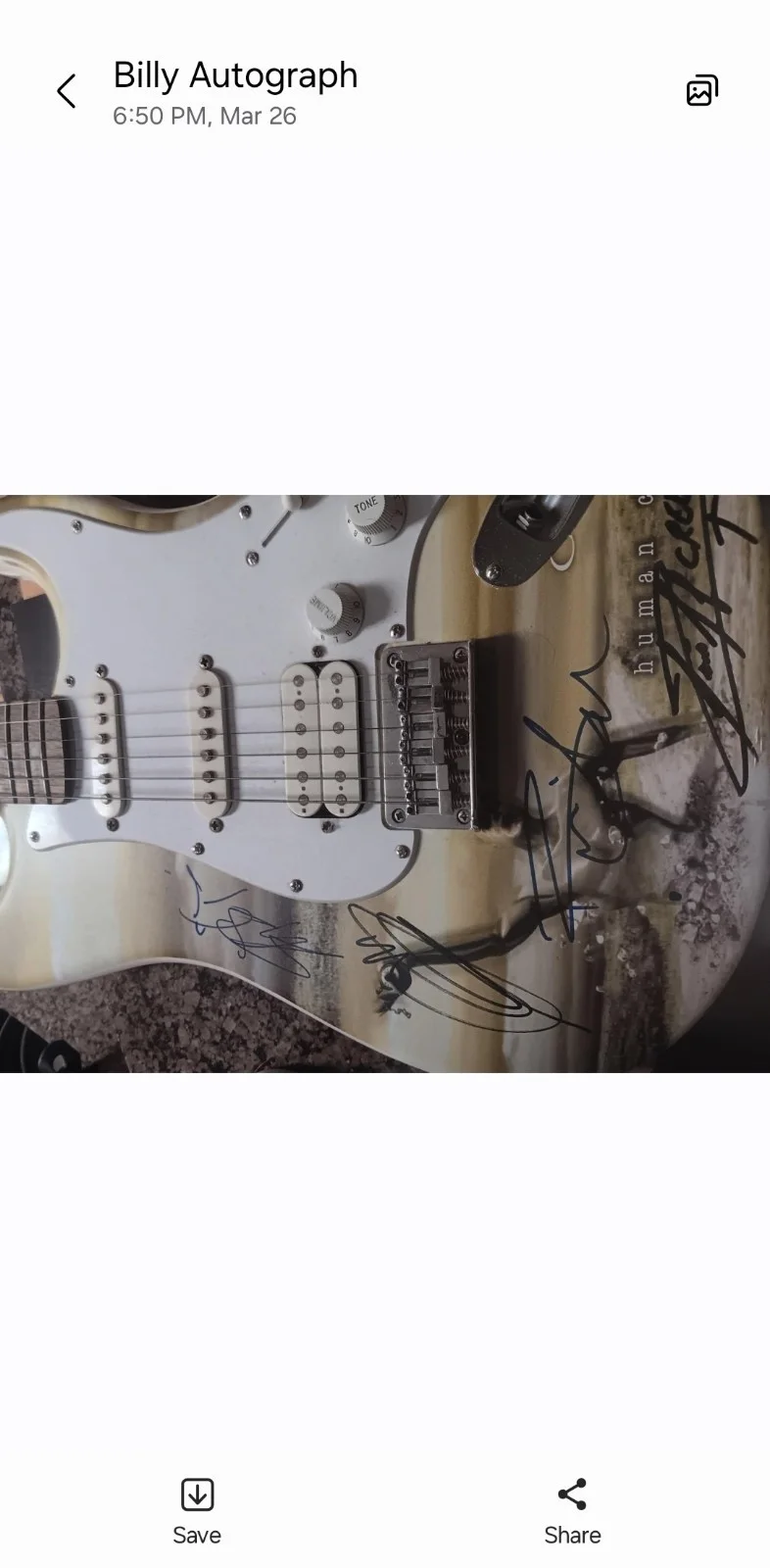 Creed Autographed Guitar, image 5