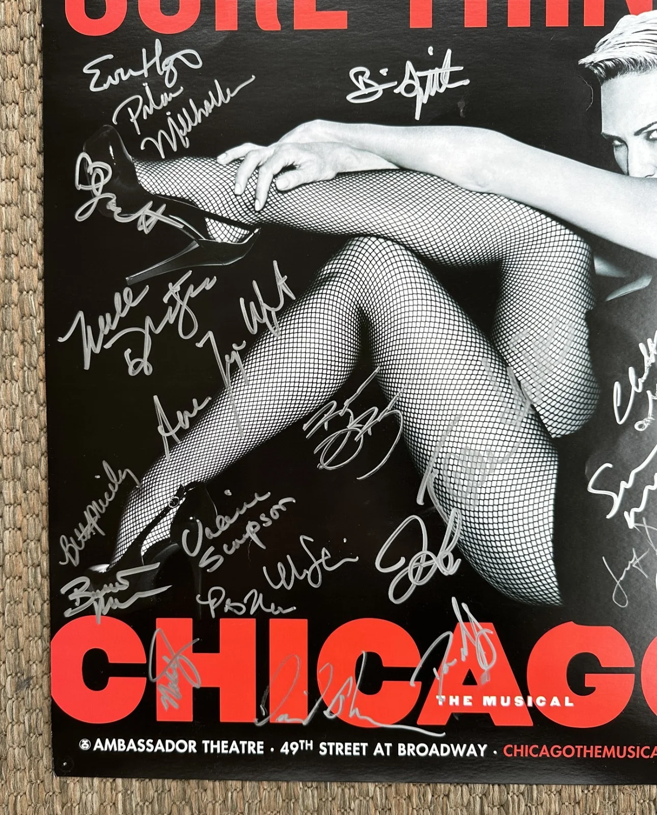 2018 Chicago The Musical Cast Signed Poster Amra Faye Wright Valerie Simpson, изображение 2