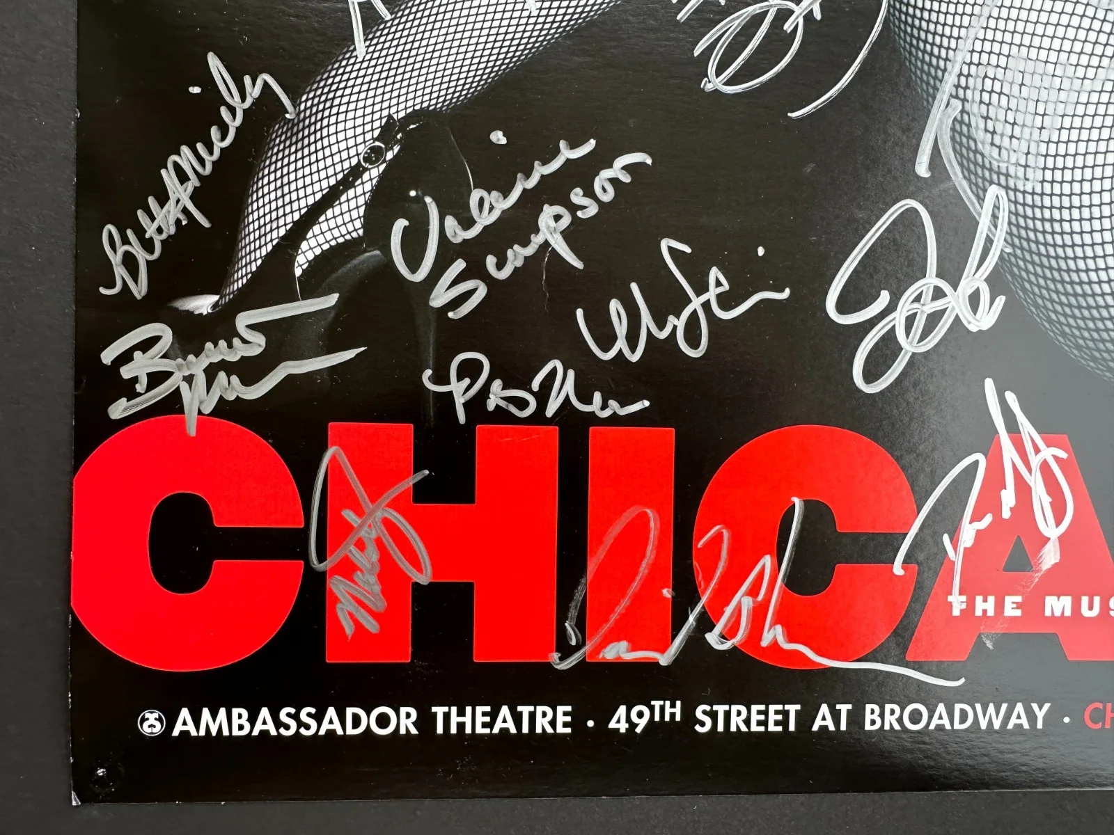 2018 Chicago The Musical Cast Signed Poster Amra Faye Wright Valerie Simpson, изображение 4