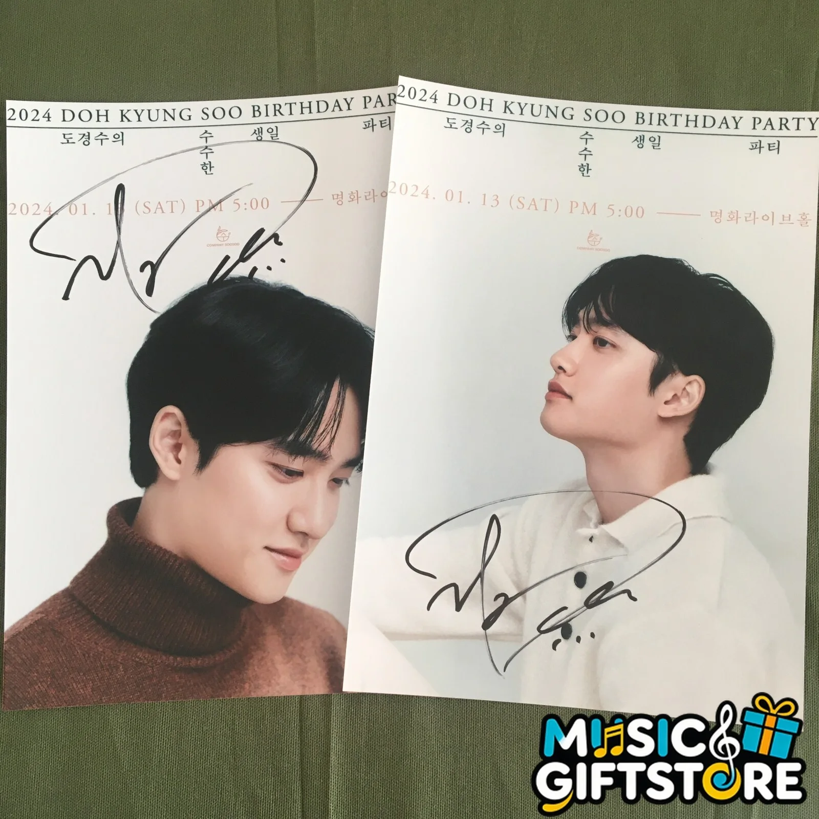 EXO D.O. Doh Kyungsoo Autographed Signed Photo Autographs 4*6 K-POP 2023 #MUGS, image 2