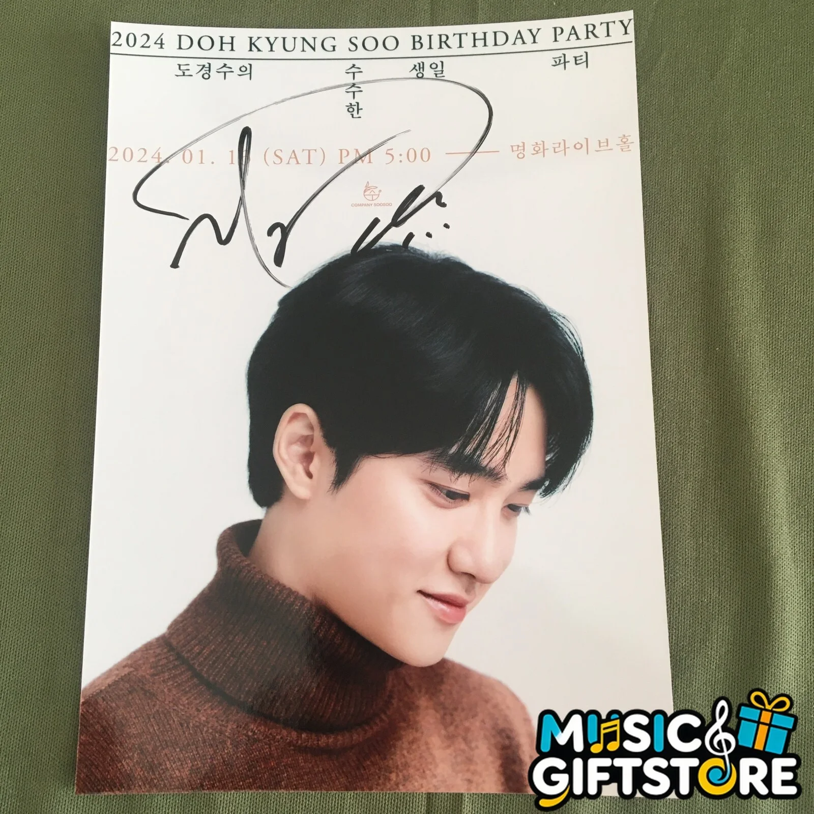 EXO D.O. Doh Kyungsoo Autographed Signed Photo Autographs 4*6 K-POP 2023 #MUGS, image 3