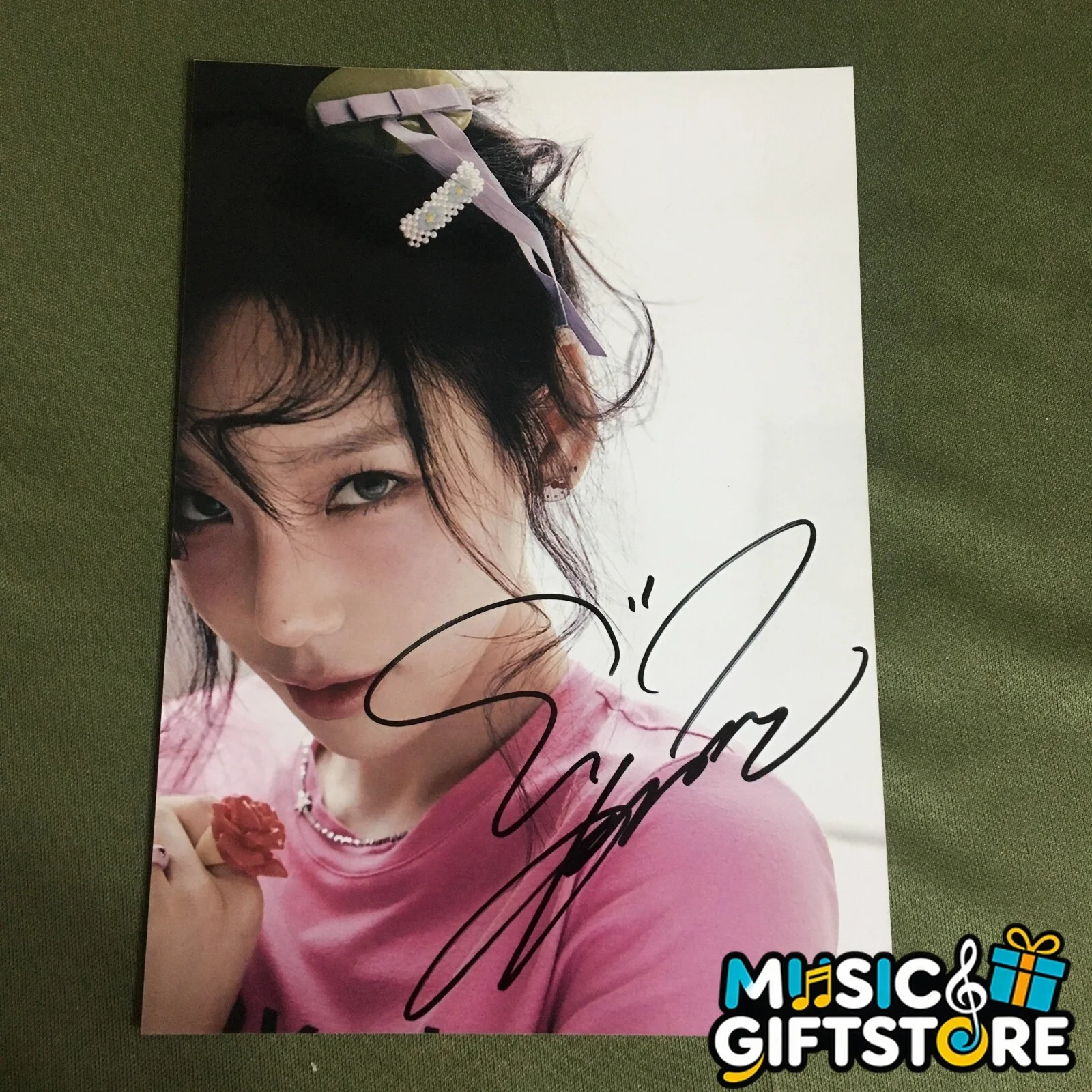 SNSD Kim TaeYeon Taeyeon To.X Autographed Signed Photo Autographs K-POP 2023 #MU, изображение 4