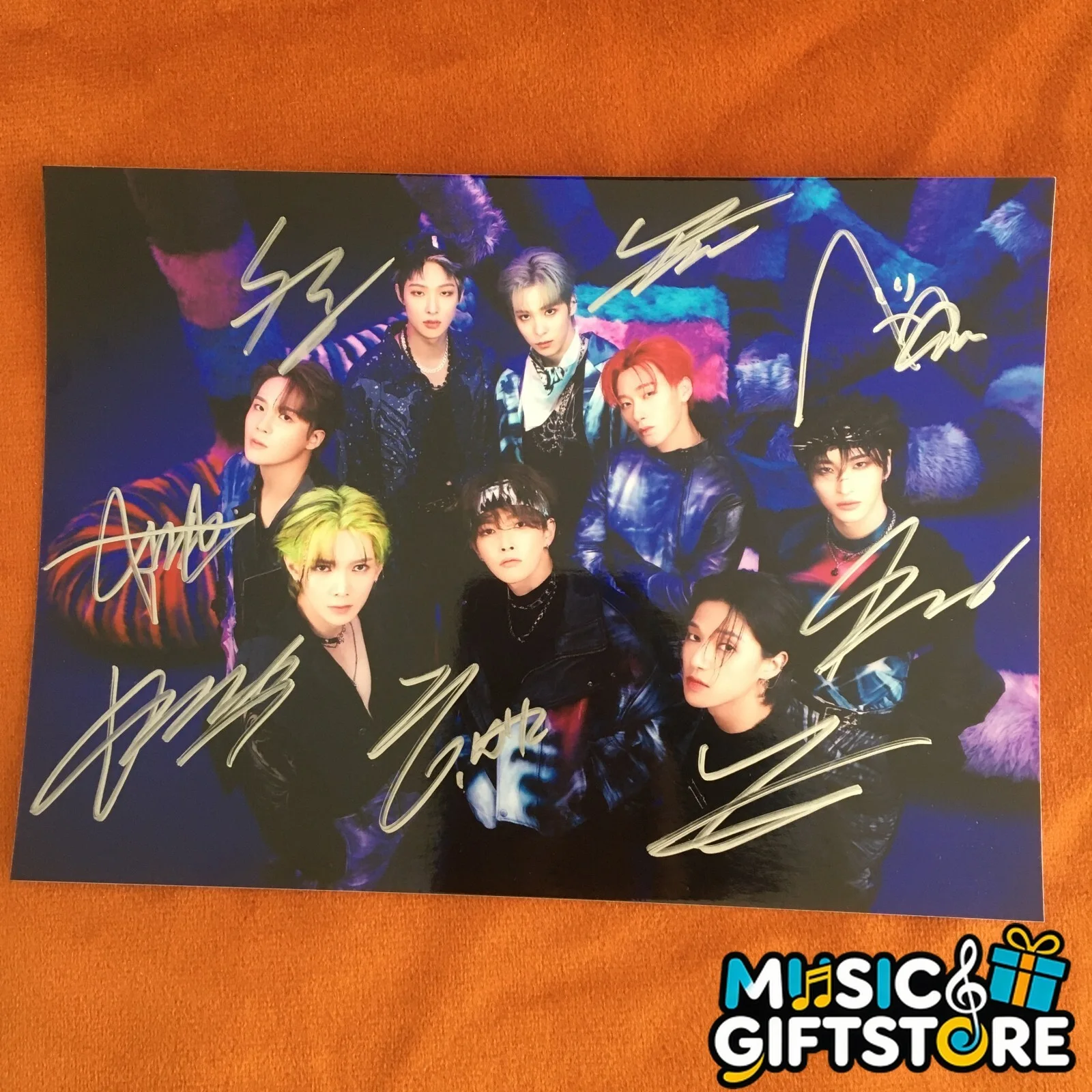 ATEEZ ateez Autographed Group Photo 4*6 K-POP Collection Gifts 2024 #MUGS, изображение 2