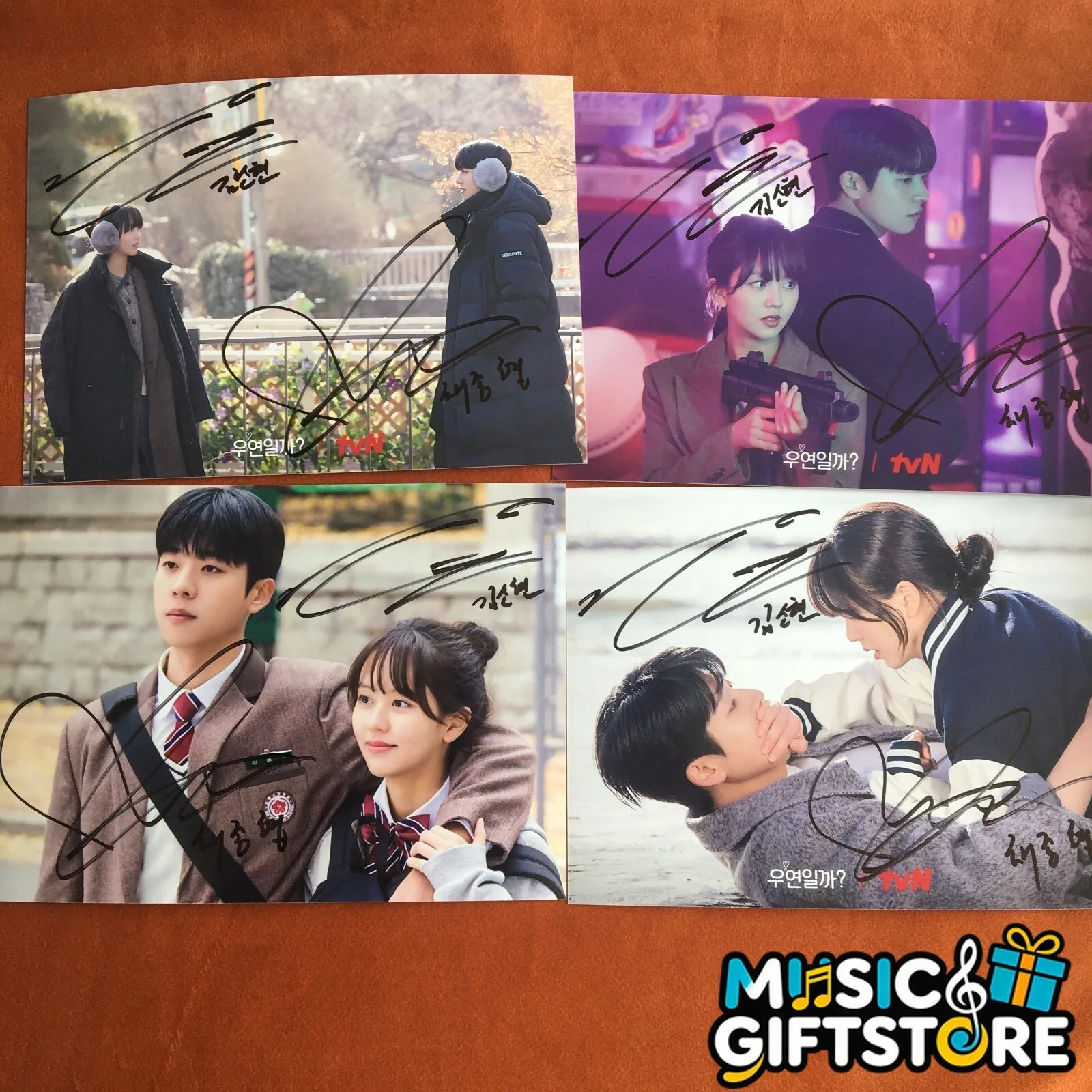 Serendipity's Embrace Kim So Hyun Chae Jong Hyeop Autographed Signed Photo A #MU, изображение 2