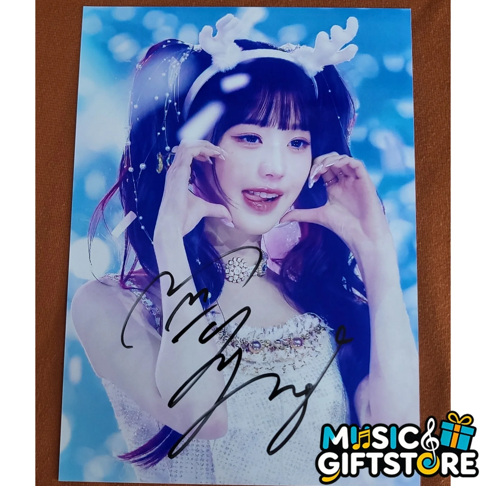 IVE Jang Won Young Autographed Signed Photo Autographs K-POP 4*6 2024 #MUGS, image 2