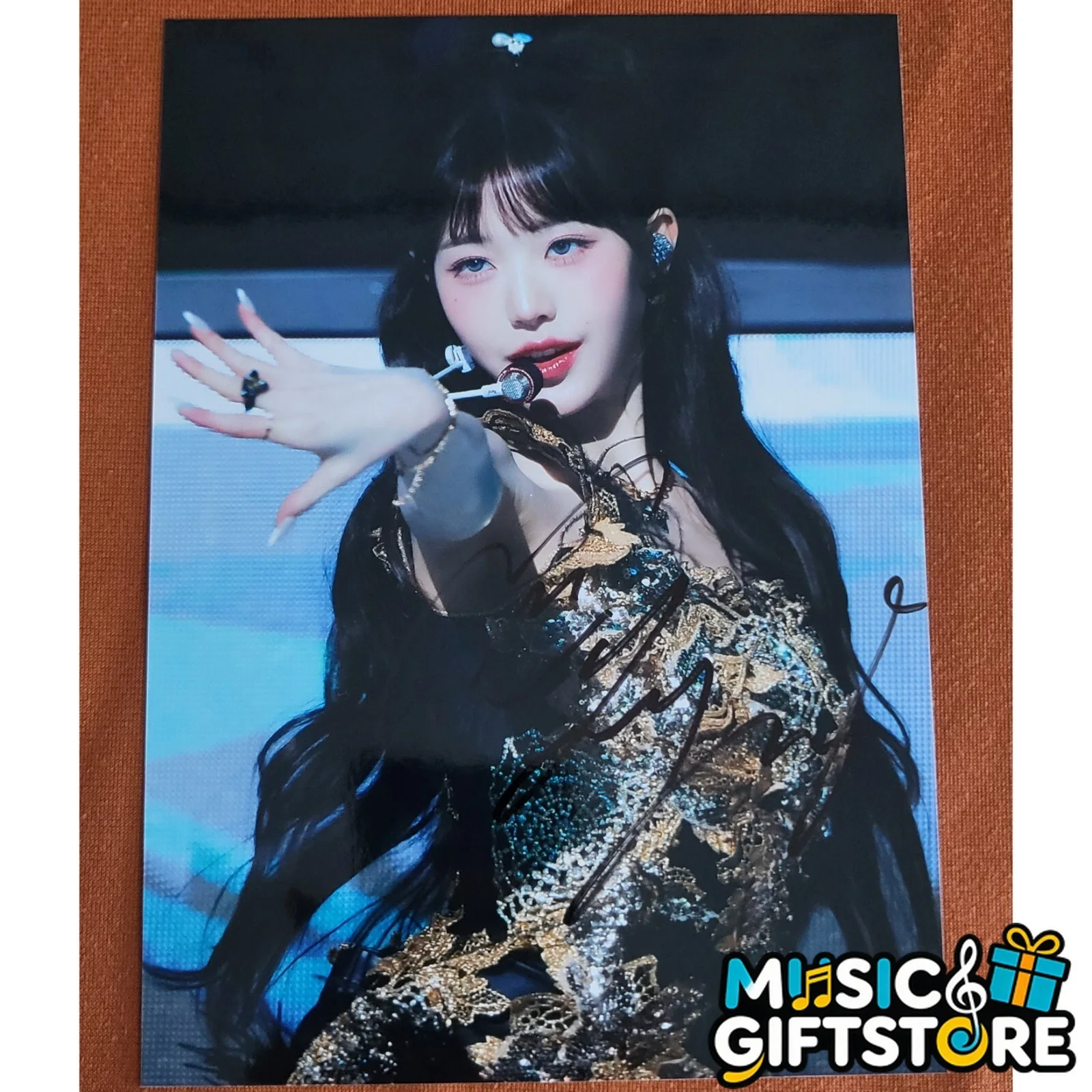 IVE Jang Won Young Autographed Signed Photo Autographs K-POP 4*6 2024 #MUGS, image 5