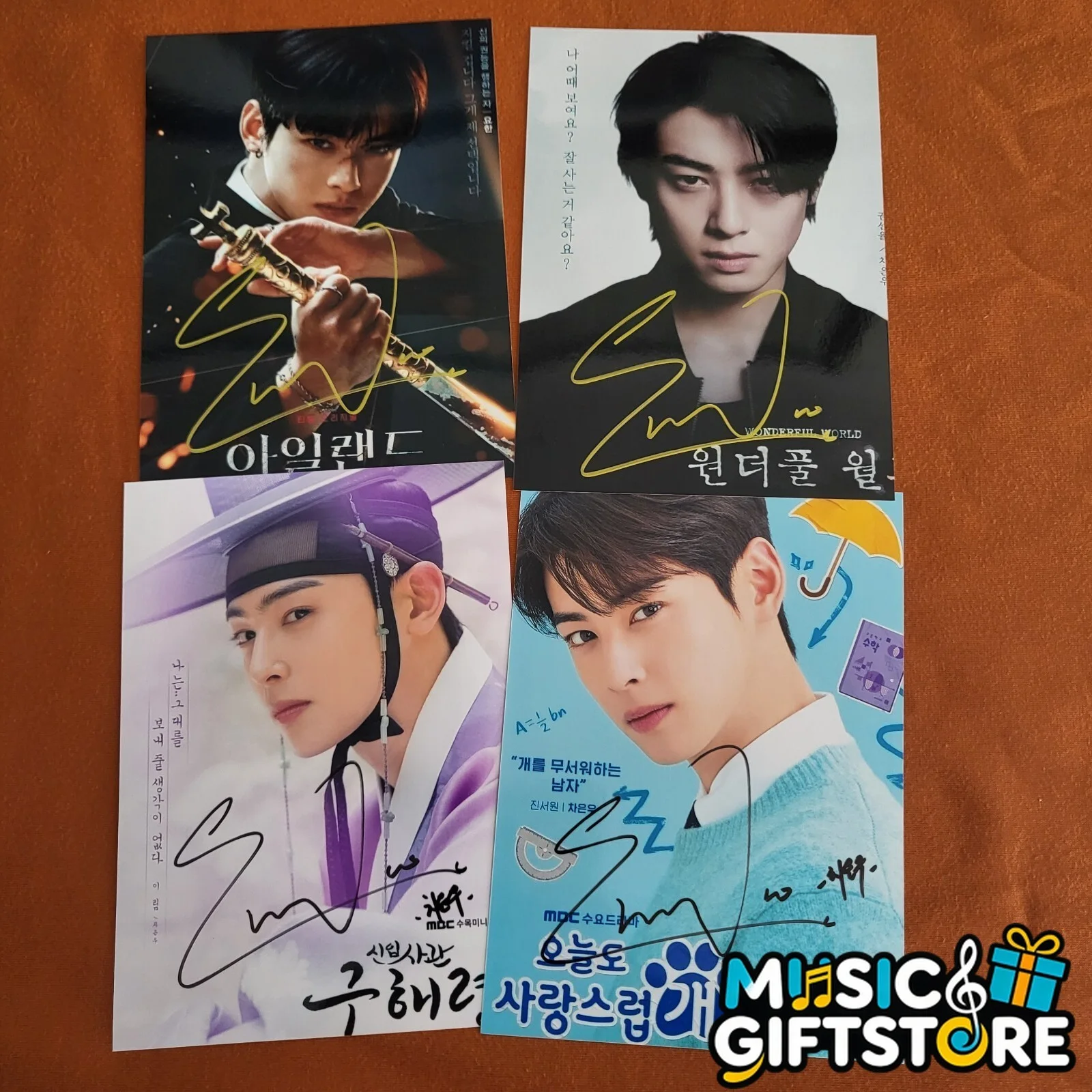 ASTRO Cha EunWoo Autographed Photo 4*6 Autographs Signed K-POP 2024 #MUGS, изображение 2