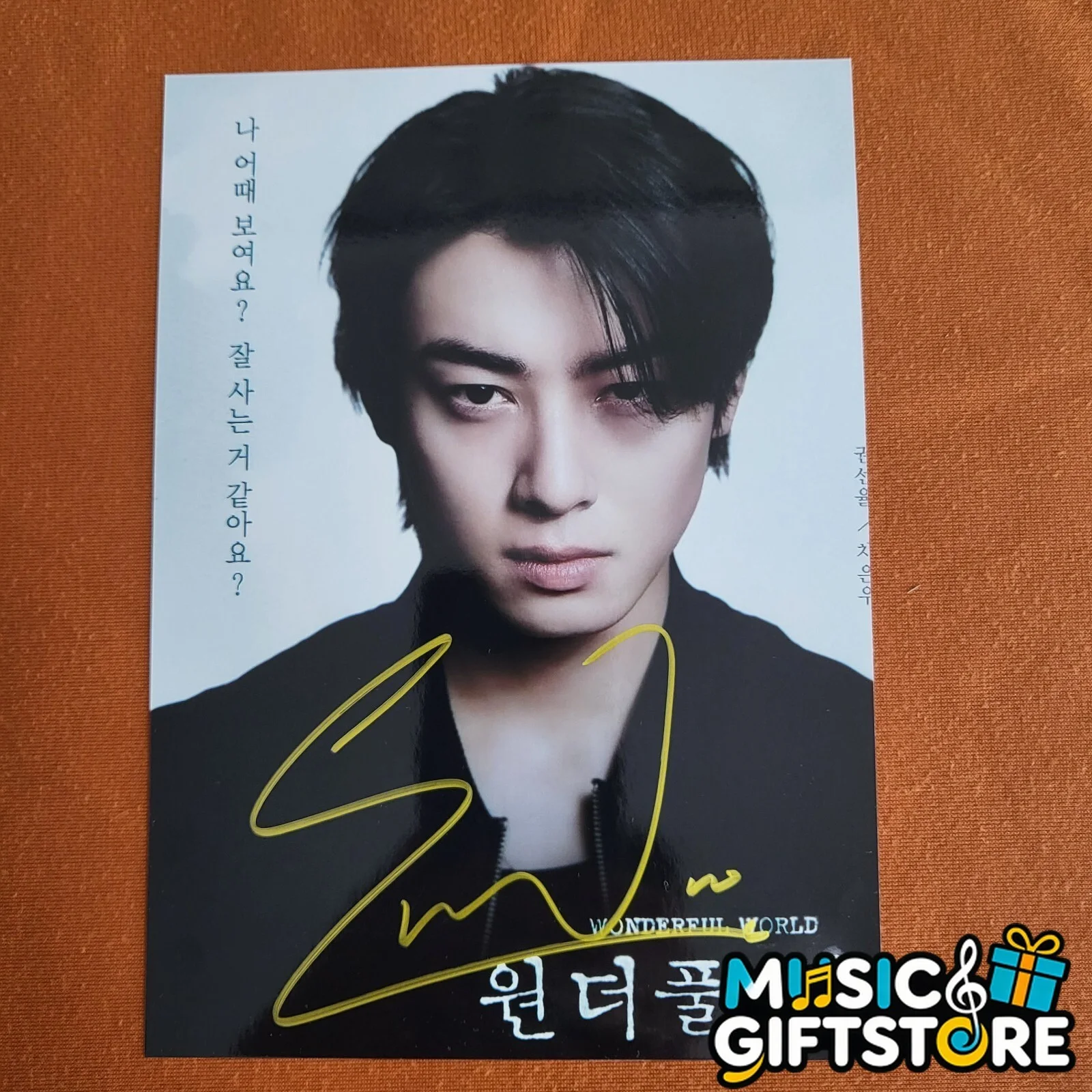 ASTRO Cha EunWoo Autographed Photo 4*6 Autographs Signed K-POP 2024 #MUGS, изображение 3