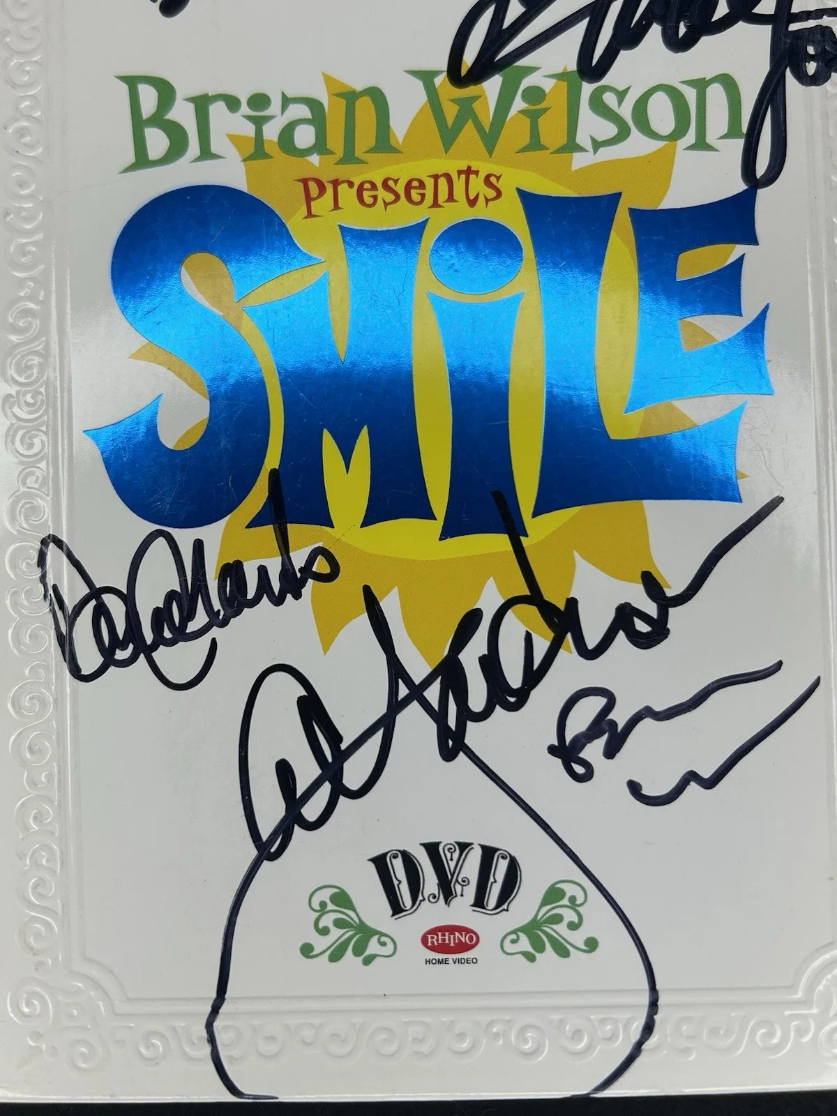 🔥 BEACH BOYS SMILE DVD SIGNED BRIAN WILSON JARDINE LOVE JOHNSTON MARKS JSA 🔥, изображение 2