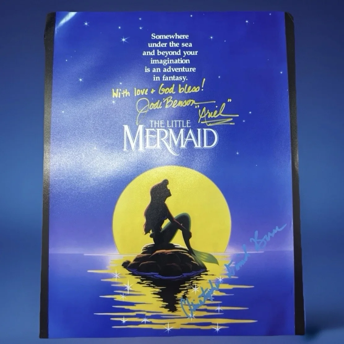Jodi Benson — Jodi Benson Ariel Chris Barnes Eric signed Little Mermaid 11x14 photo Disney