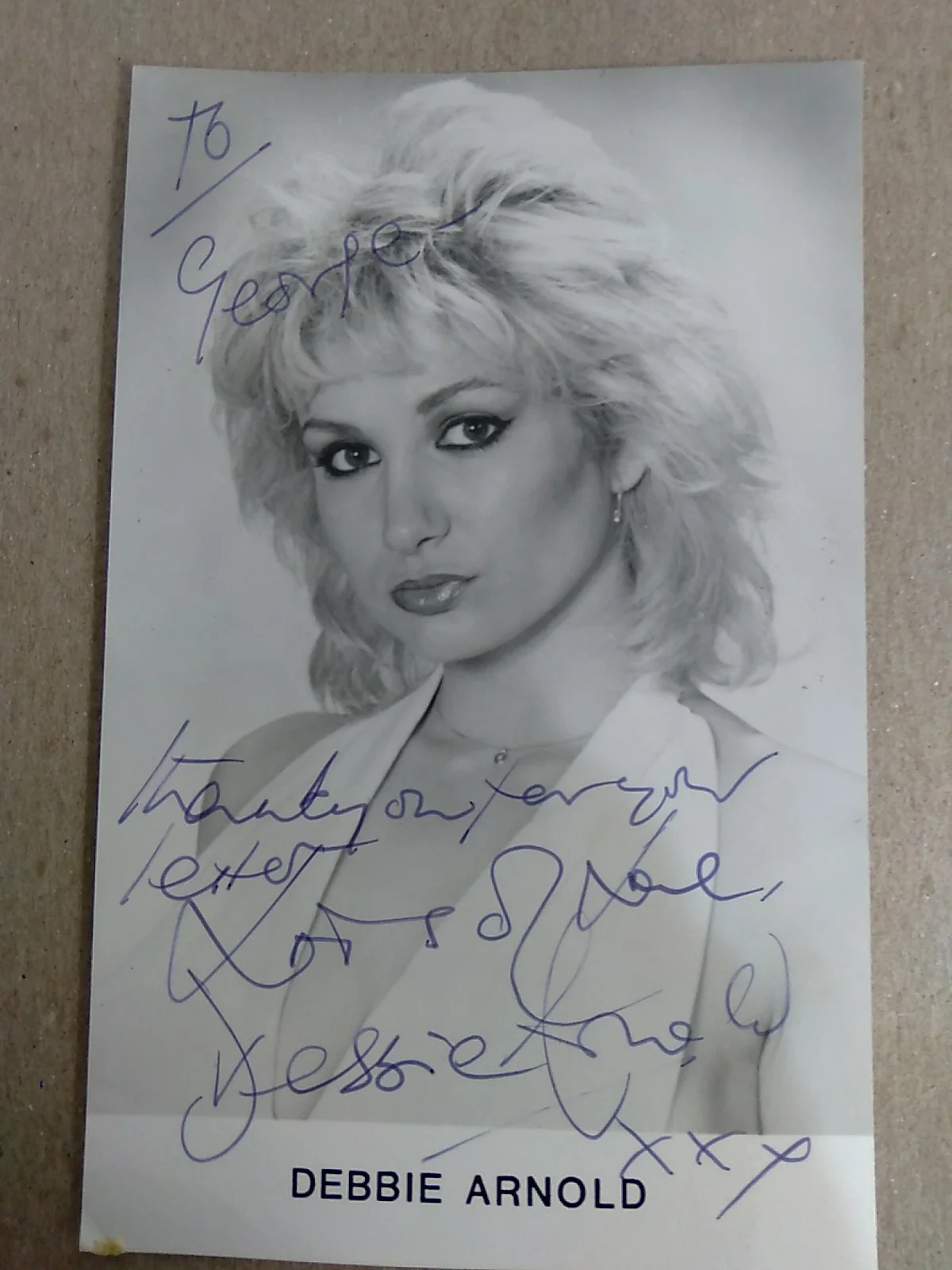Debbie Arnold Actress Producer Signed Authographed 5.5x3.5 Photo April Branning, image 2