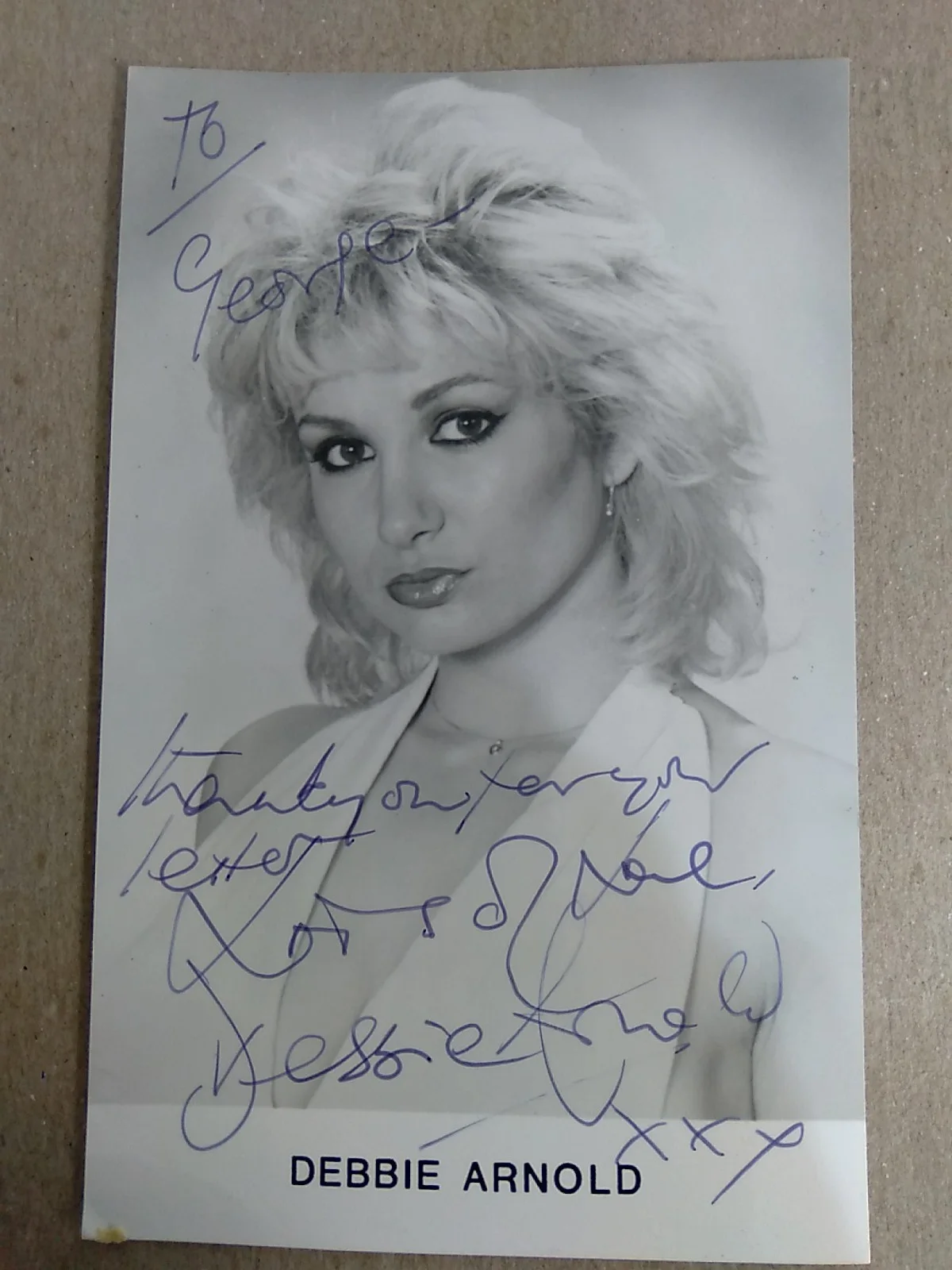 Debbie Arnold Actress Producer Signed Authographed 5.5x3.5 Photo April Branning, image 3