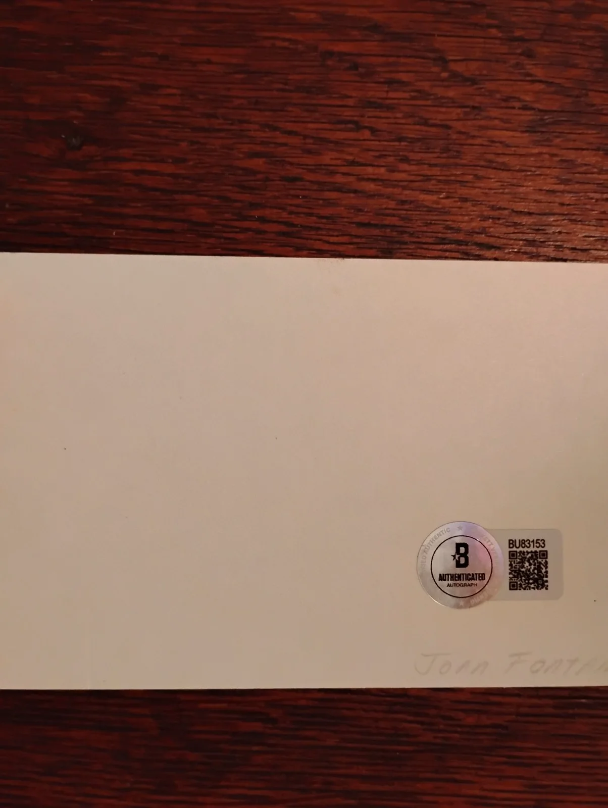 Joan Fontaine — Joan Fontaine Autographed 3x5 Signed Index Card Beckett Certified, изображение 2
