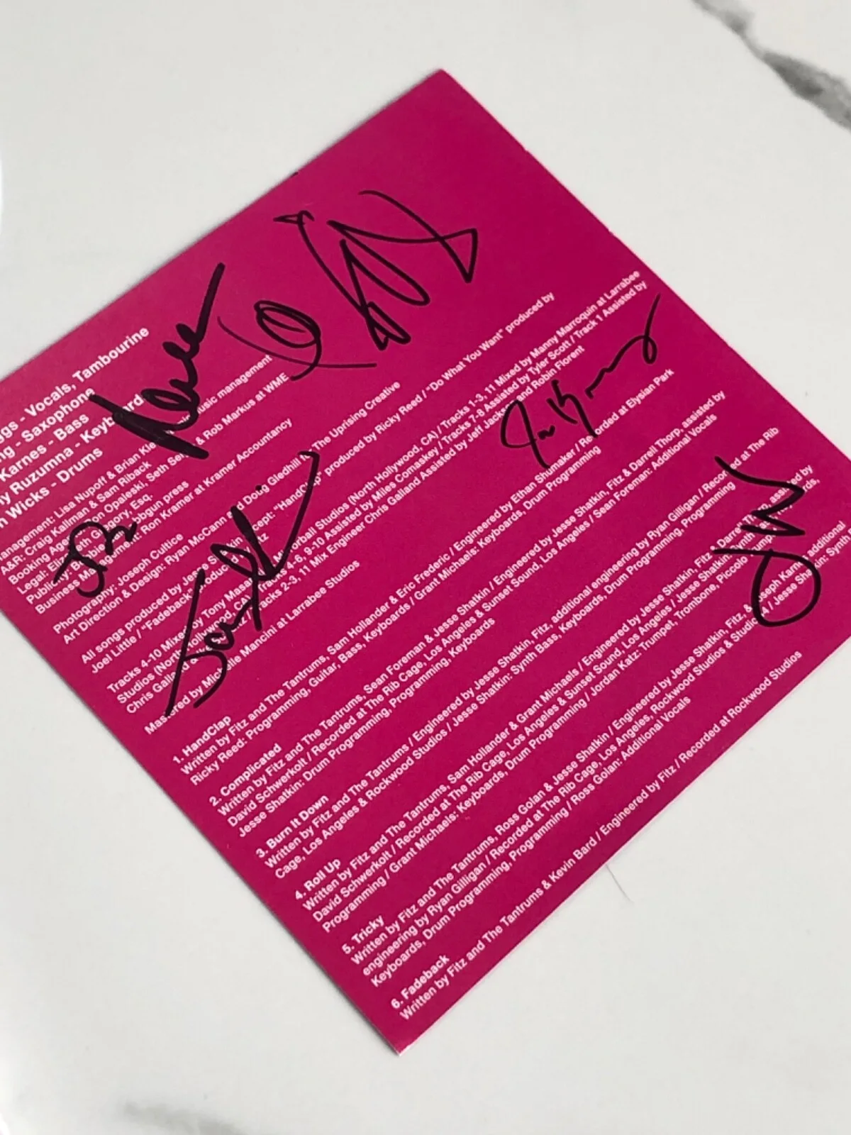 NEW Signed / Autographed Fitz And The Tantrums “Self Titled“ Insert + New CD, image 2
