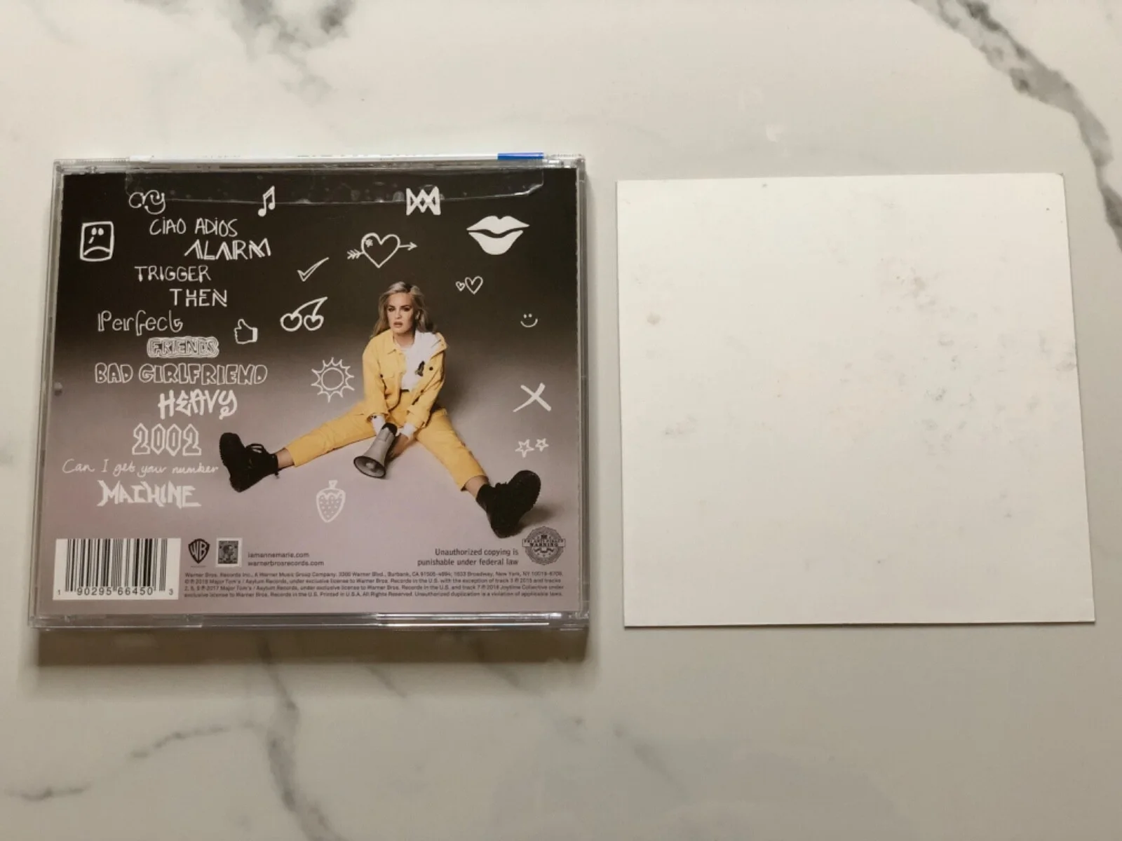 Signed / Autographed Anne Marie Speak Your Mind CD Insert + Just Opened CD, image 2