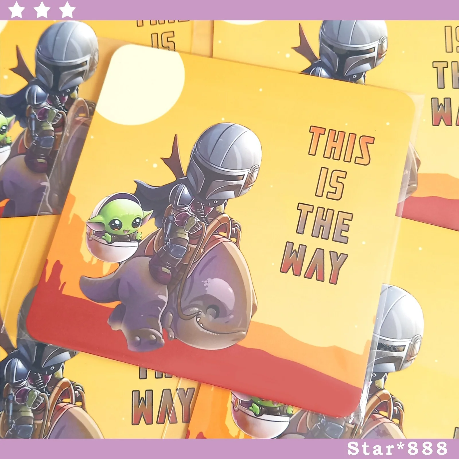 Mandalorian Grogu Metal Sign Fridge Magnet "This Is The Way" Star Wars Baby Yoda, изображение 3