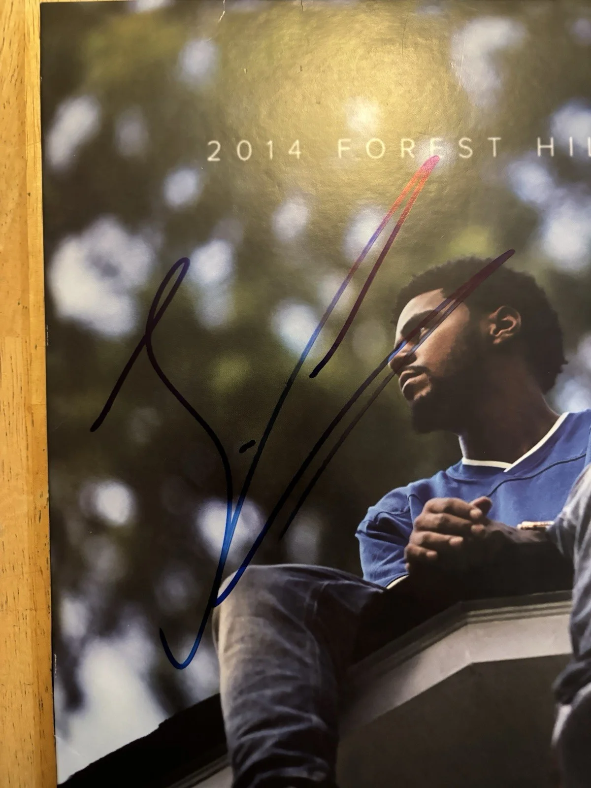 J. COLE SIGNED AUTOGRAPHED LP VINYL RECORD 2014 FOREST HILLS DRIVE PSA/DNA COA, изображение 2