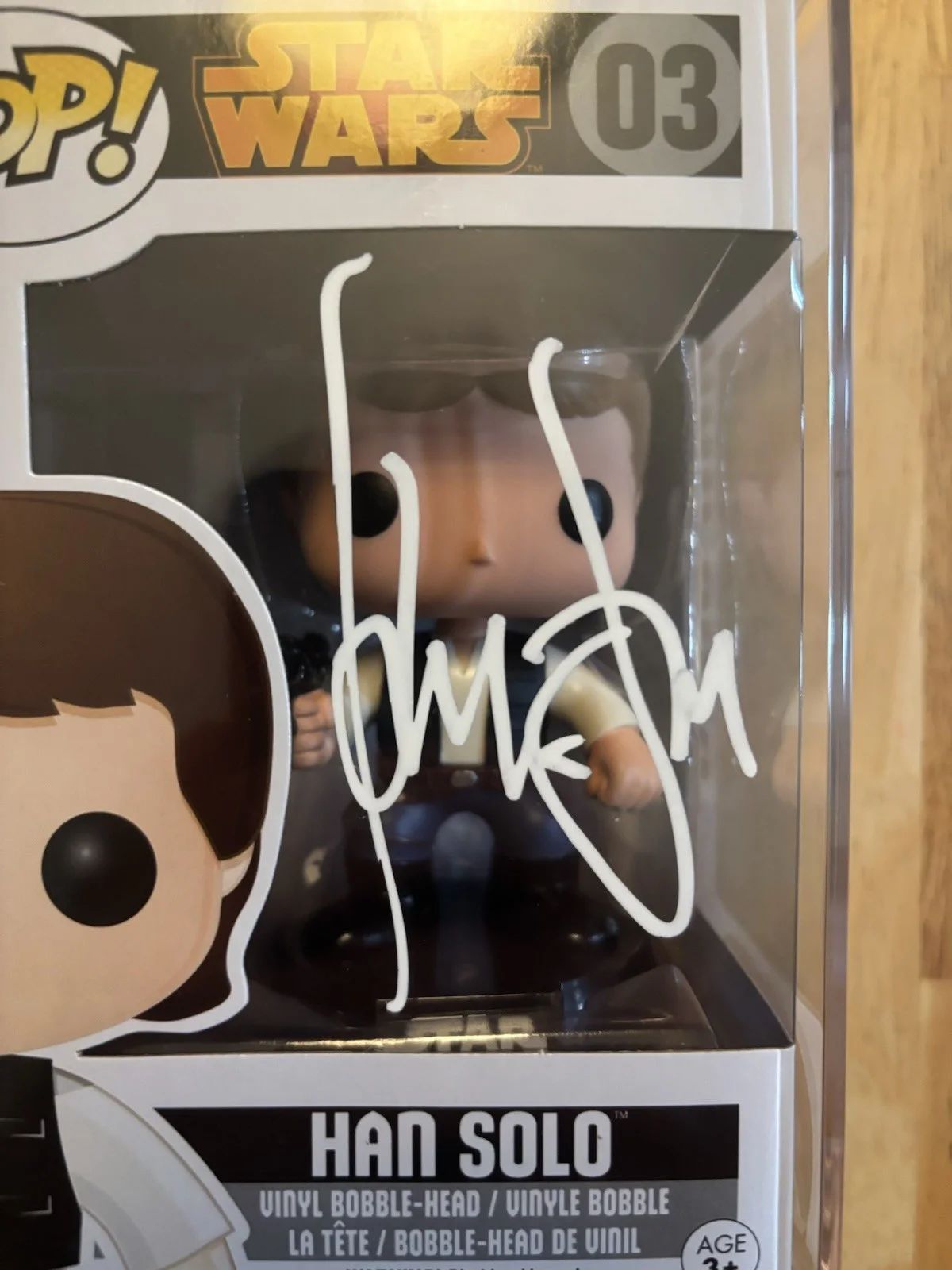 Harrison Ford — Harrison Ford Signed Han Solo Star Wars Funko Pop #03 PSA ENCAPSULATED AUTO 10, изображение 2